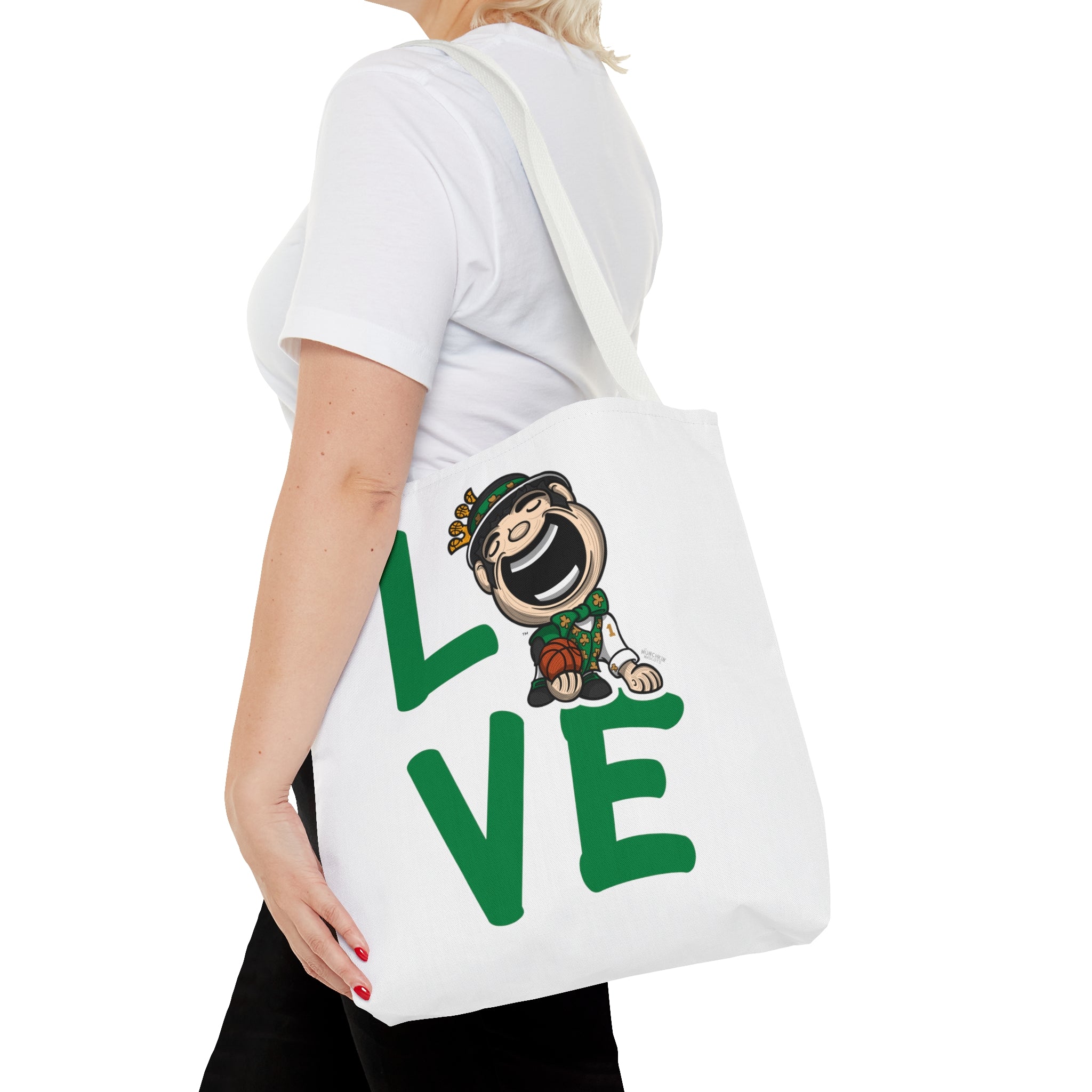 Tote Bag (AOP) - LOVE + Lets Go - Lil' Lucky BOS Basketball