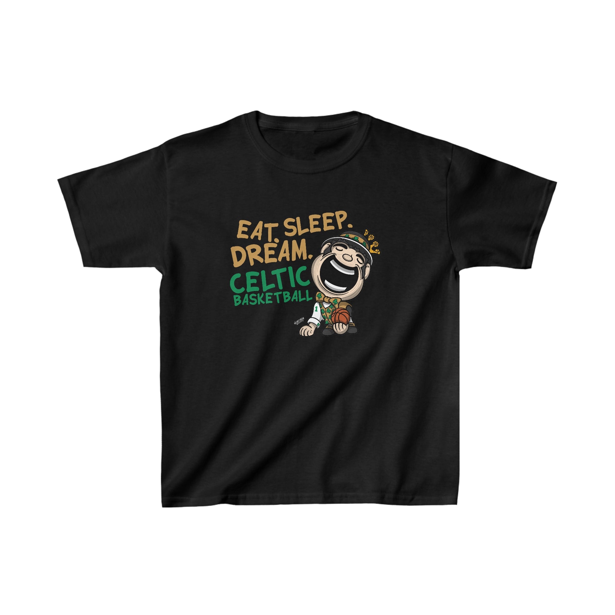 Kids Heavy Cotton™ Tee - Eat Sleep Dream - Lil' Lucky BOS Basketball