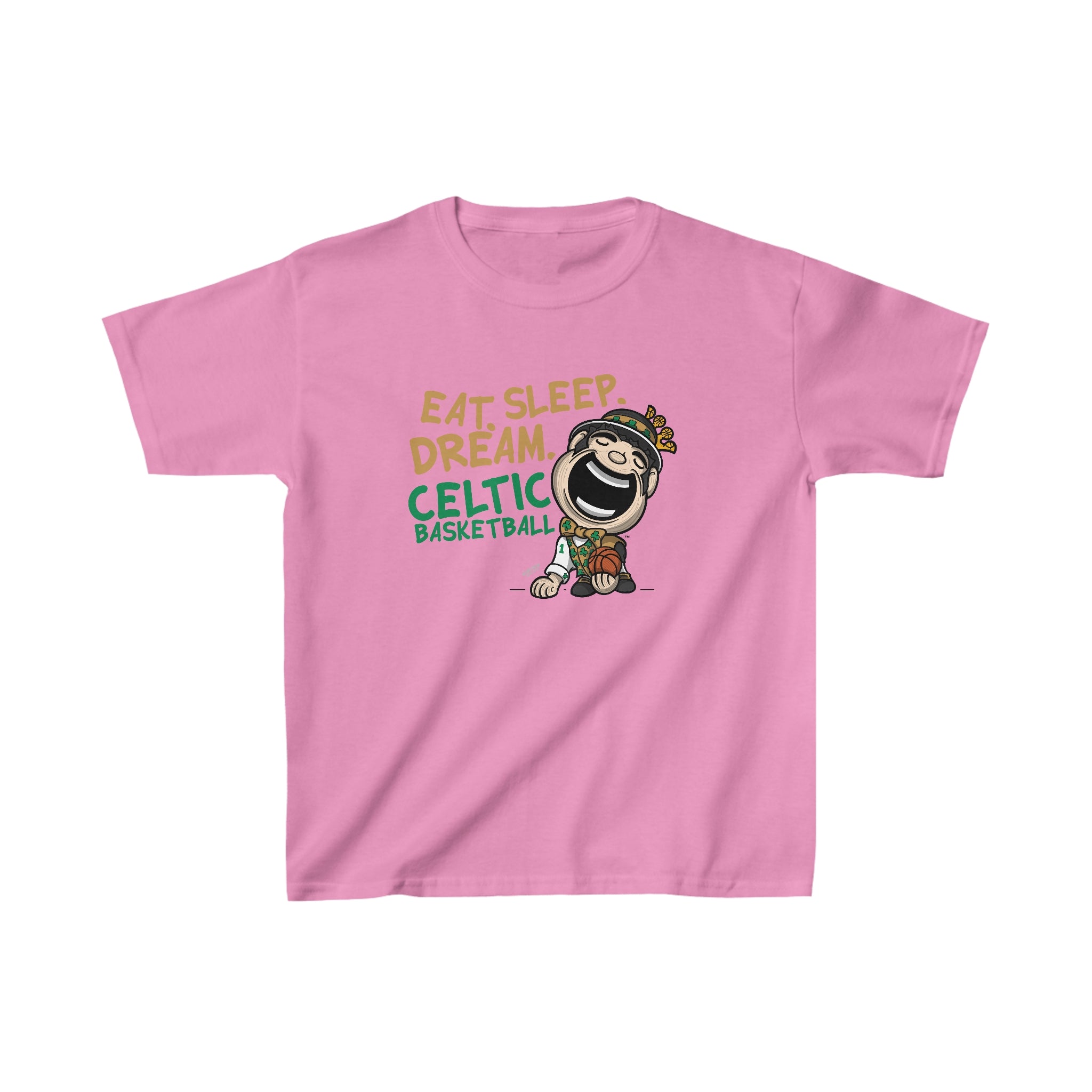 Kids Heavy Cotton™ Tee - Eat Sleep Dream - Lil' Lucky BOS Basketball