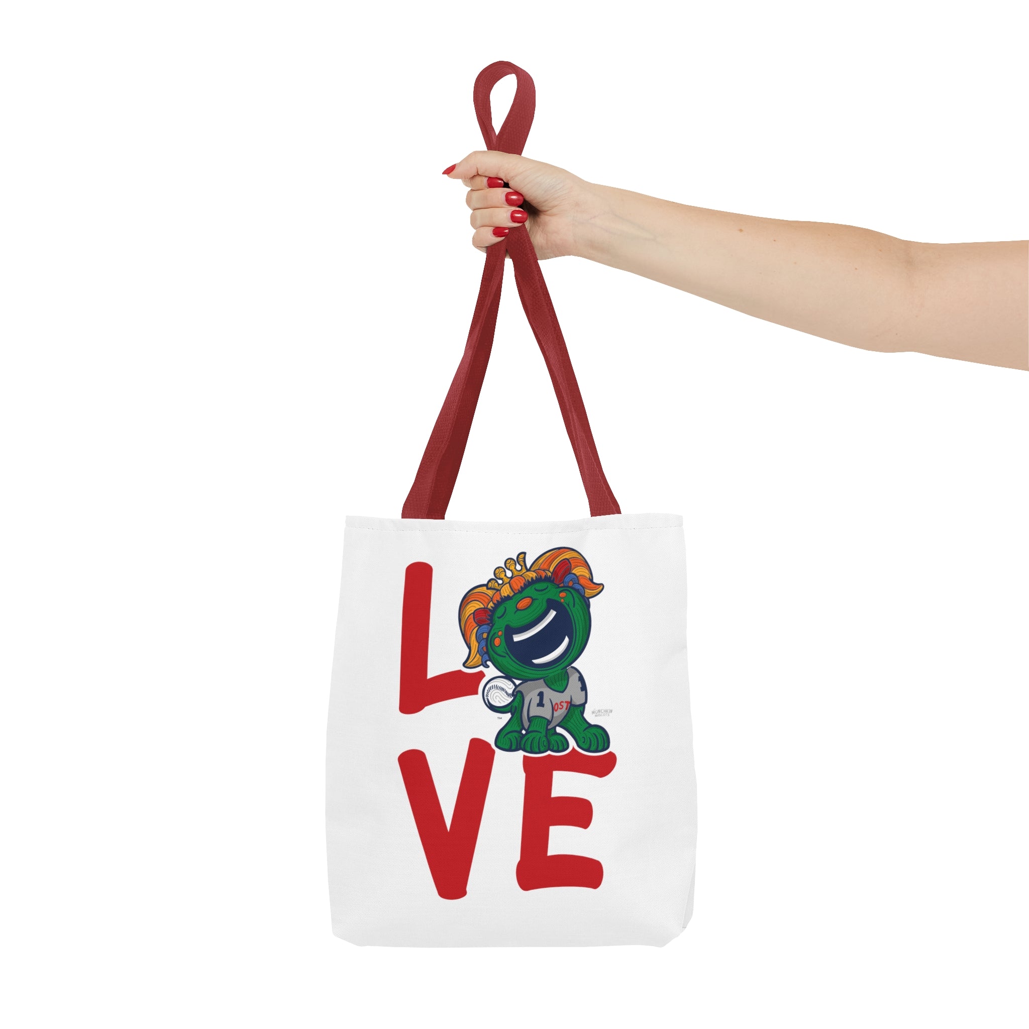 Tote Bag (AOP) - LOVE + Lets Go - Lil' Miss Tessie BOS Baseball