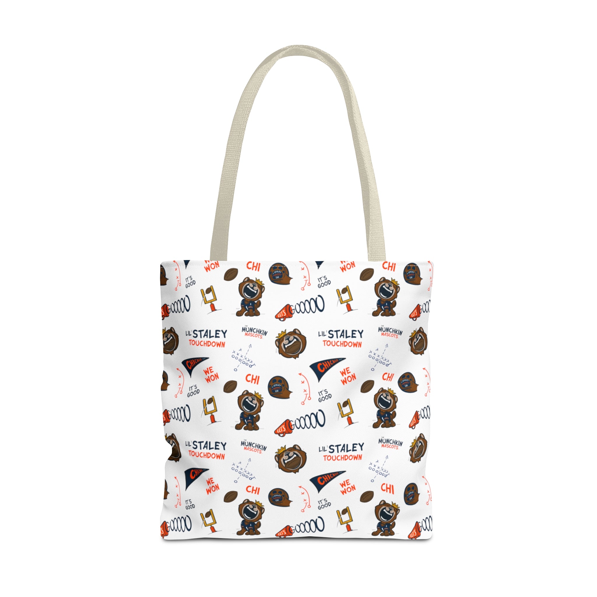 Tote Bag (AOP) - Pattern - Lil' Staley CHI Football