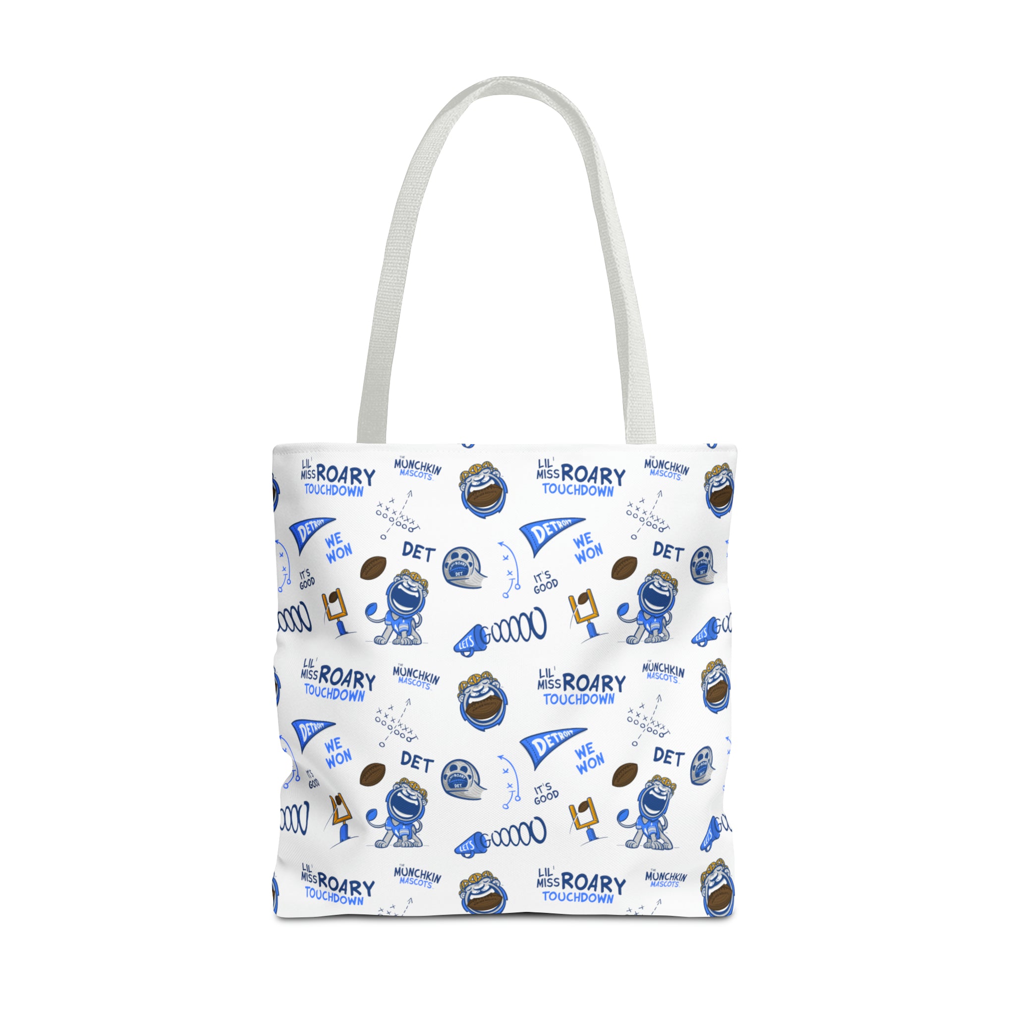 Tote Bag (AOP) - Pattern - Lil' Miss Roary DET Football