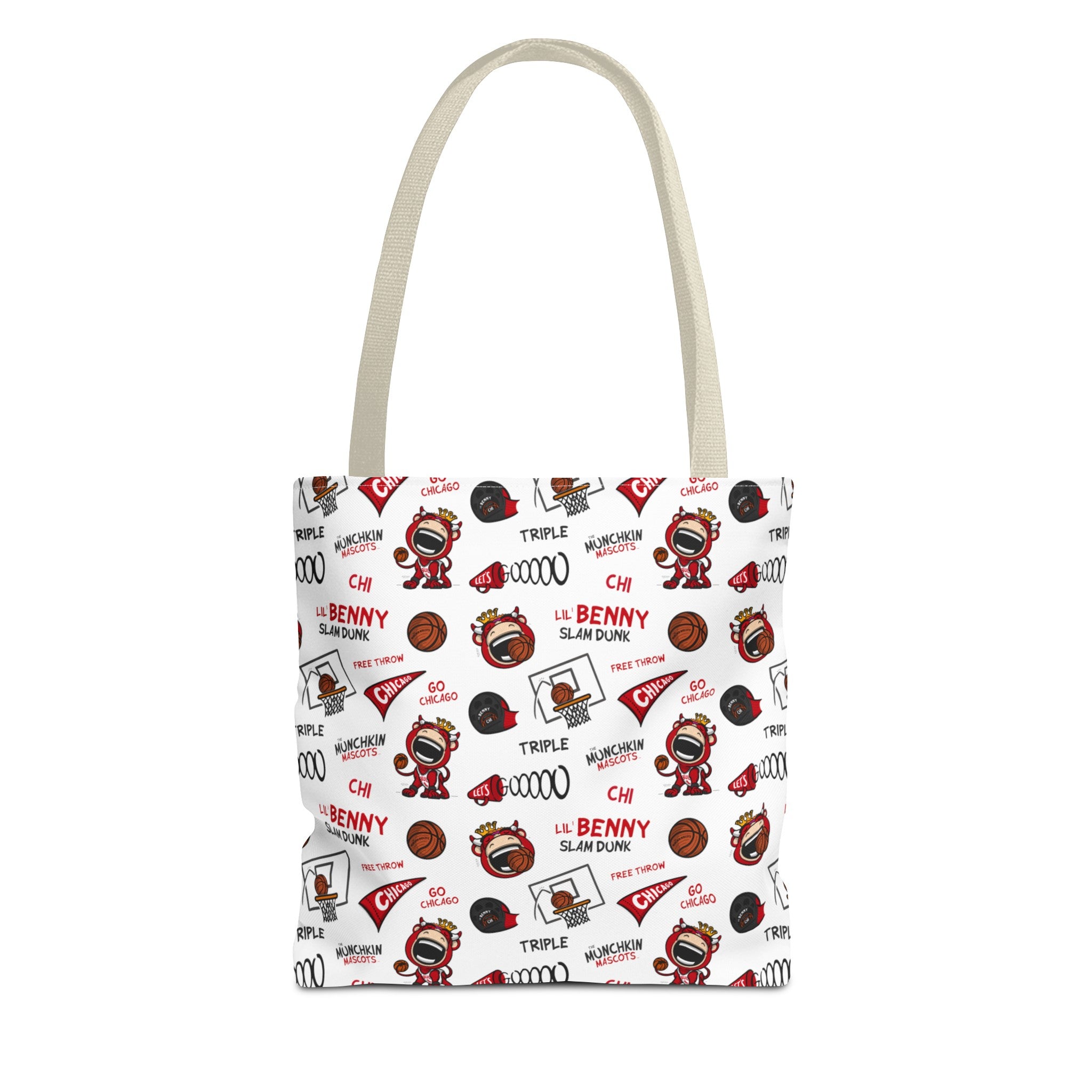 Tote Bag (AOP) - Pattern - Lil' Benny CHI Basketball