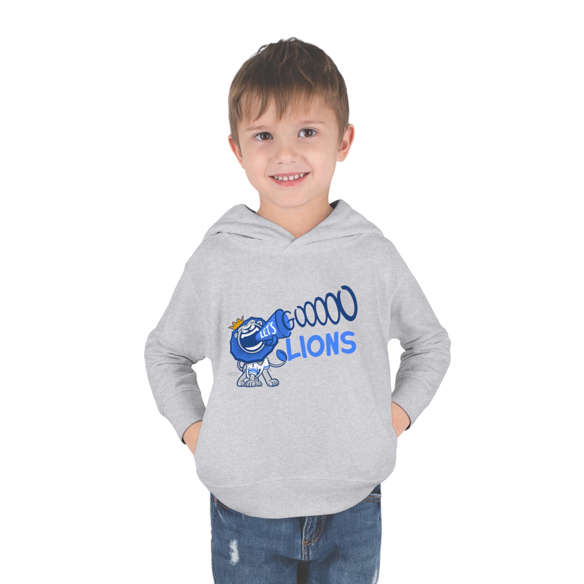 Toddler Pullover Fleece Hoodie - Let's Go - Lil' Roary DET Football