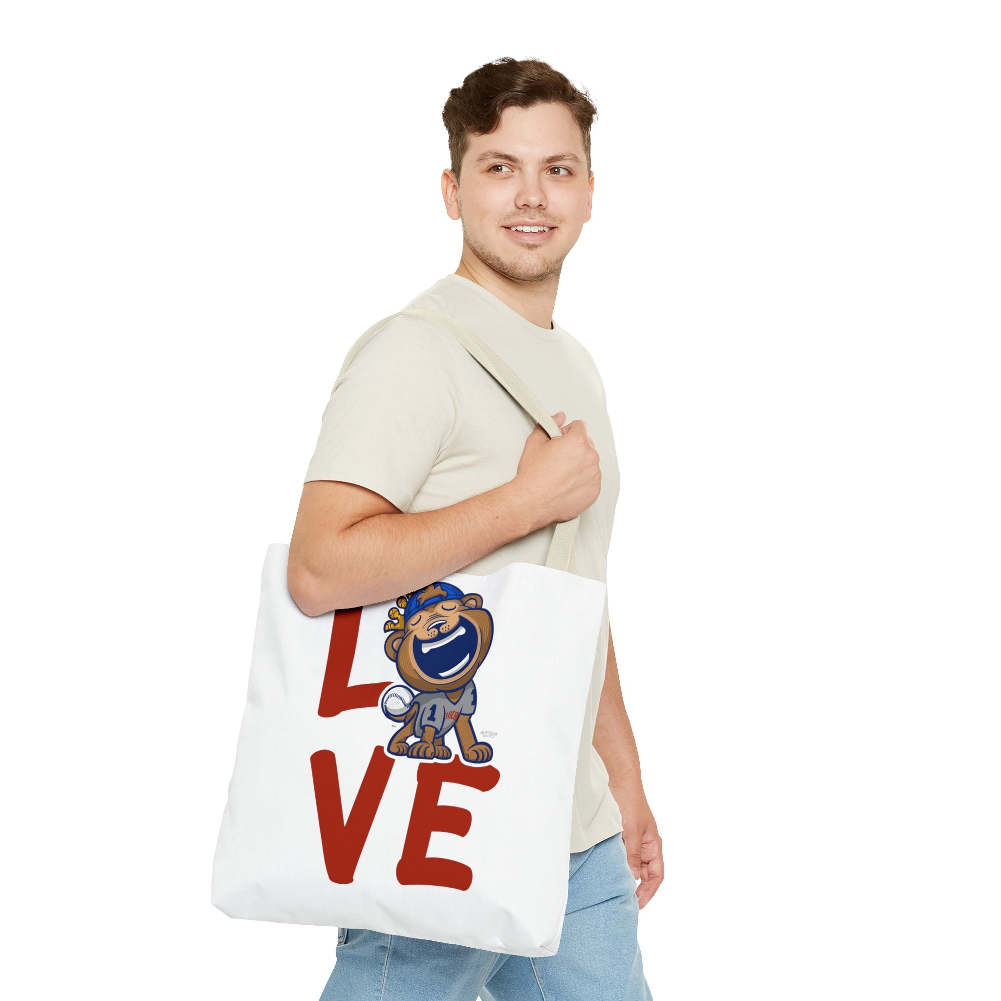 Tote Bag (AOP) - LOVE + Lets Go - Lil' Clark CHI Baseball