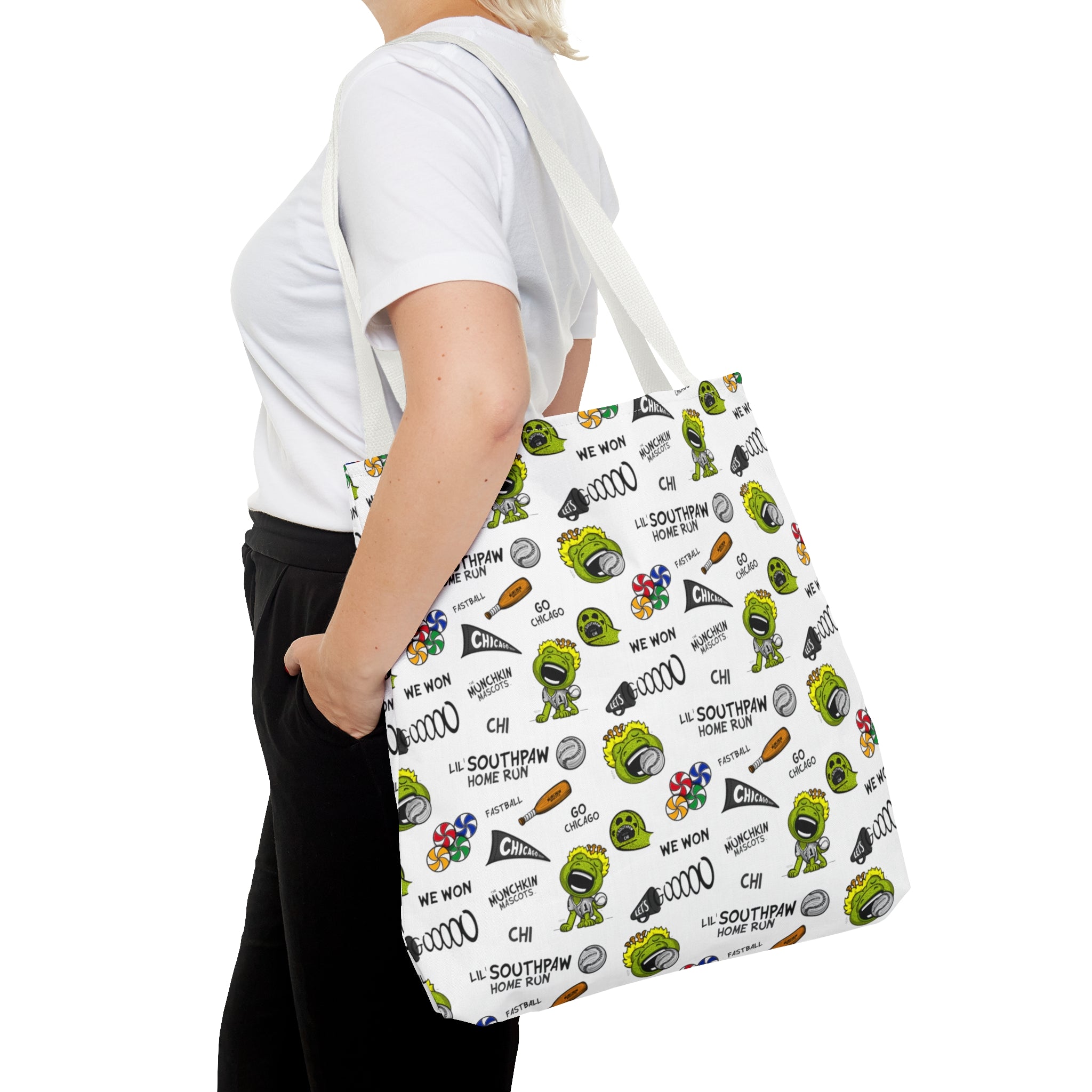 Tote Bag (AOP) - Pattern - Lil' Southpaw CHI Baseball