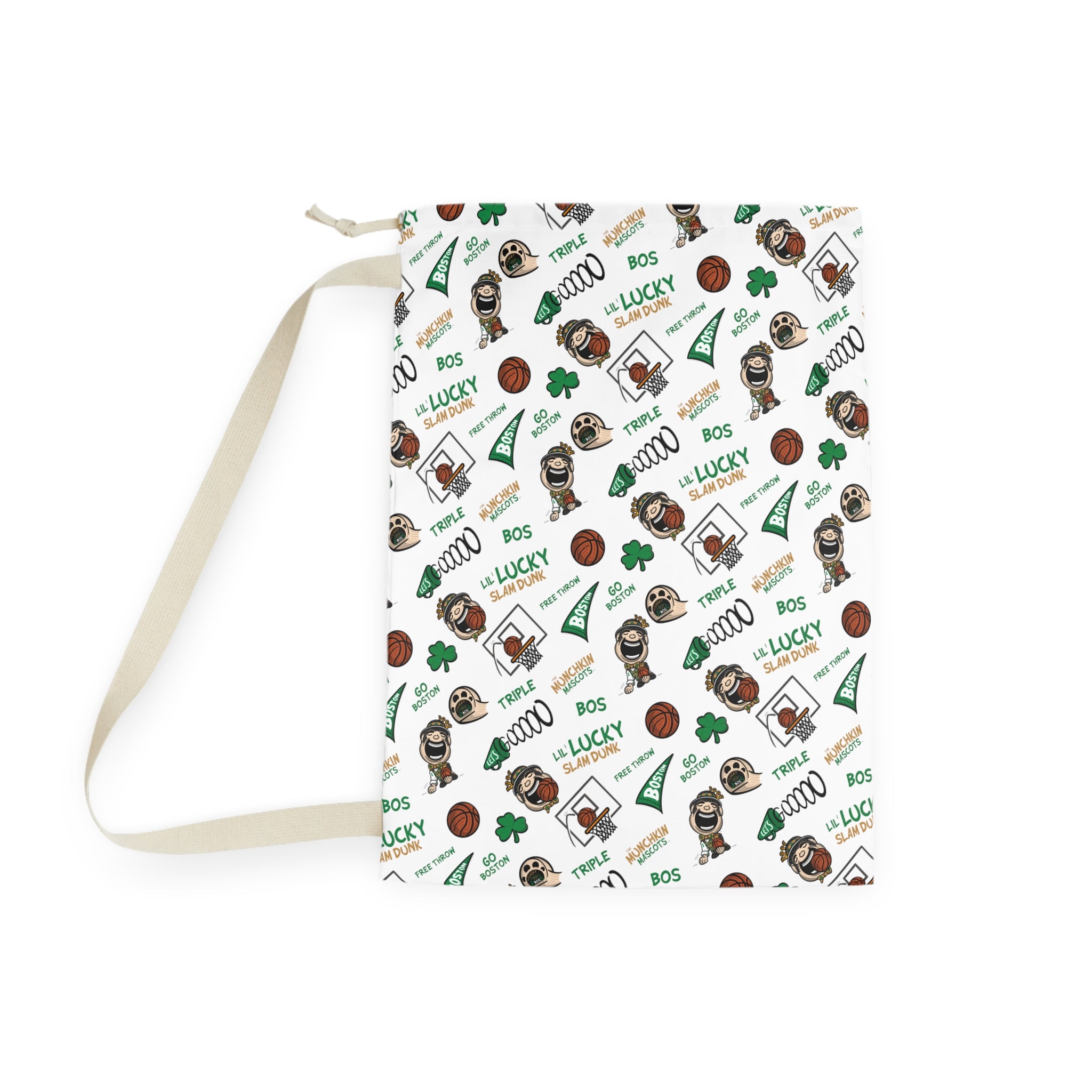 Laundry Bag - Pattern - Lil' Lucky BOS Basketball