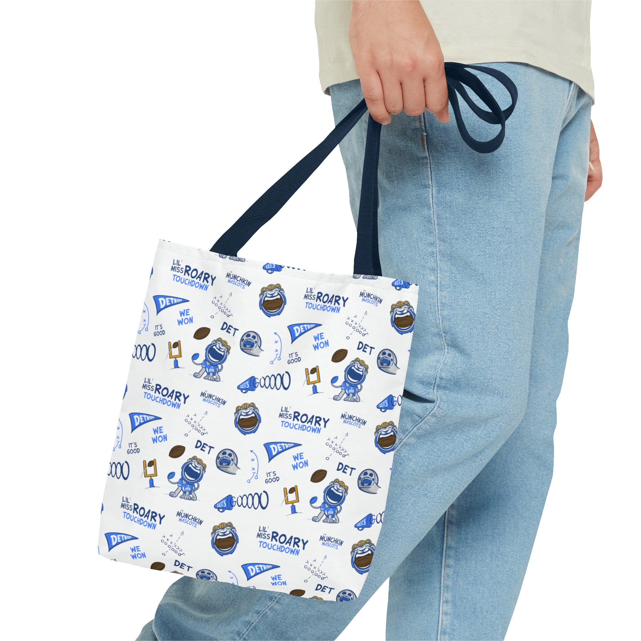 Tote Bag (AOP) - Pattern - Lil' Miss Roary DET Football