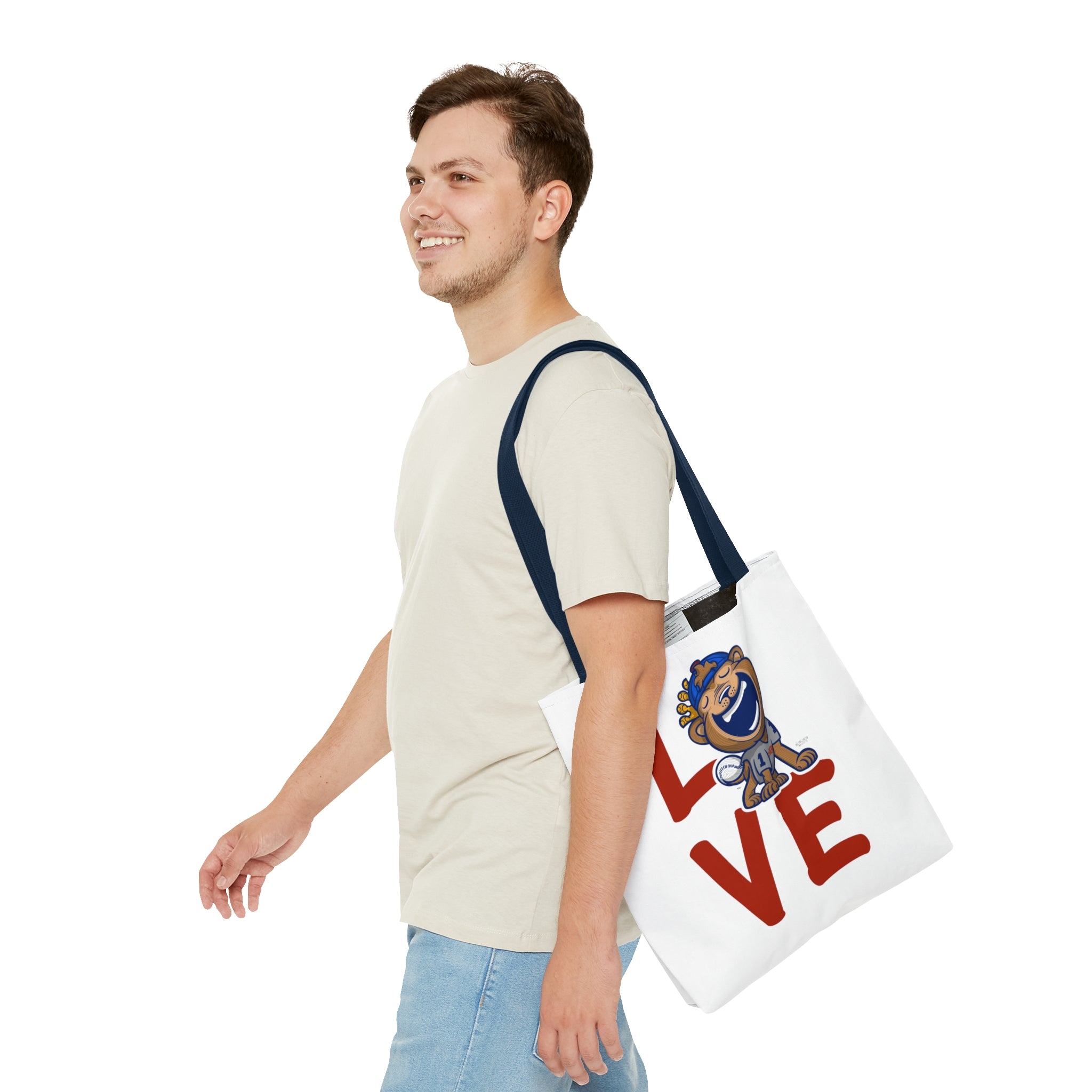 Tote Bag (AOP) - LOVE + Lets Go - Lil' Clark CHI Baseball