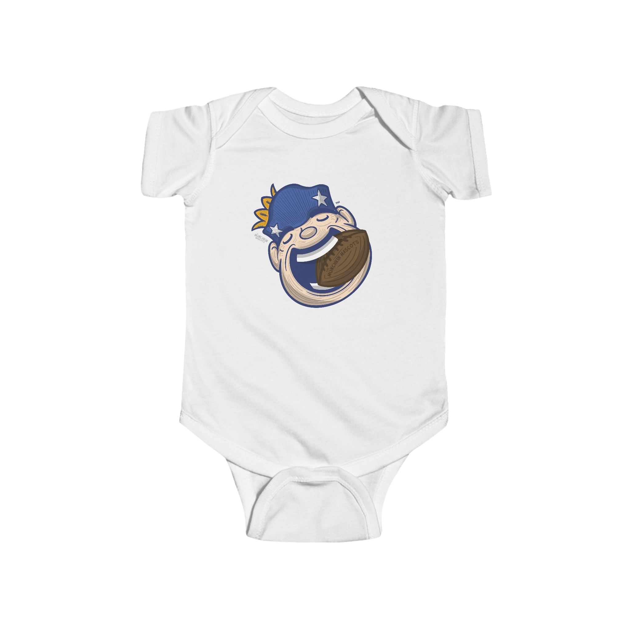 Infant Fine Jersey Bodysuit - Gameball Bite - Lil' Pat NE Football