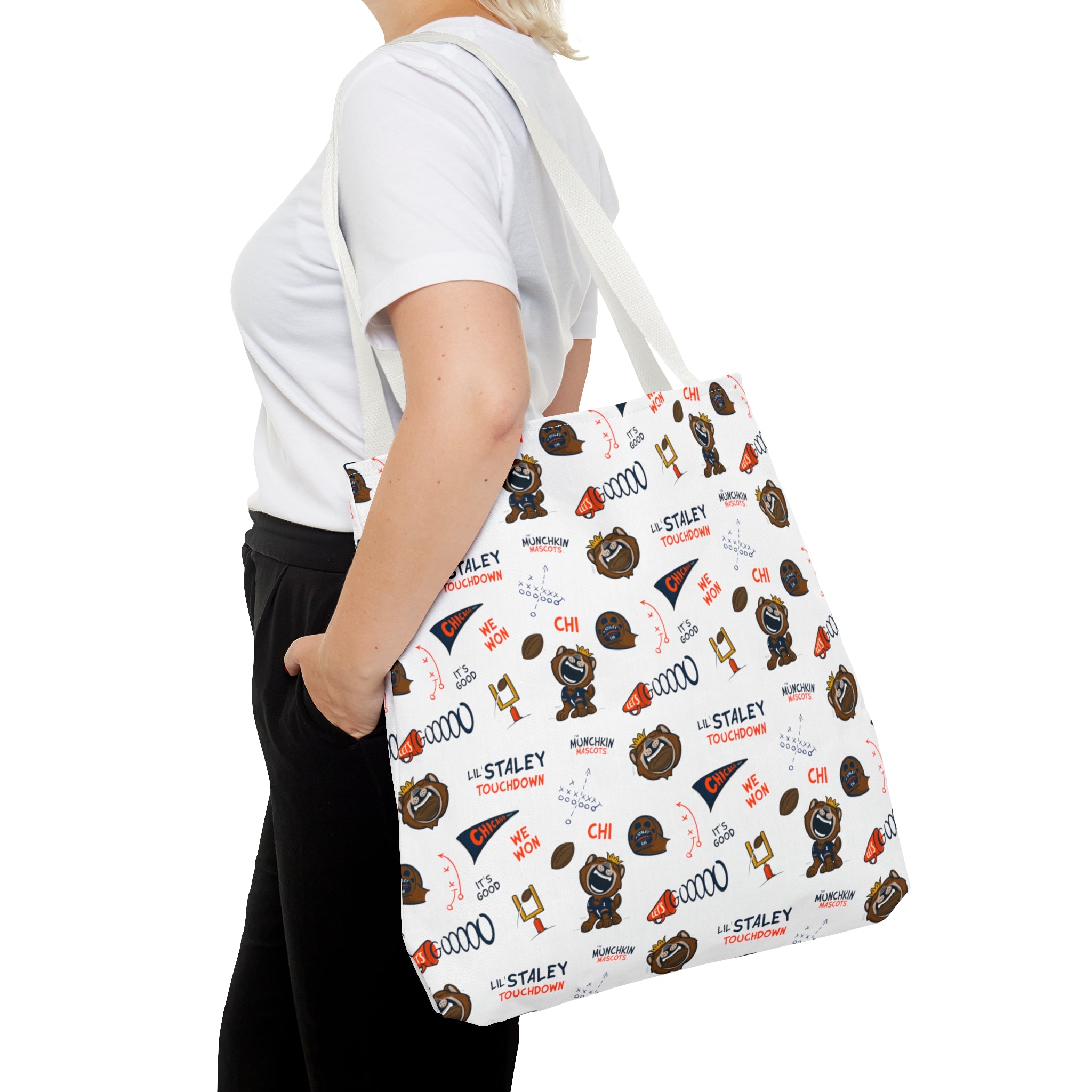 Tote Bag (AOP) - Pattern - Lil' Staley CHI Football