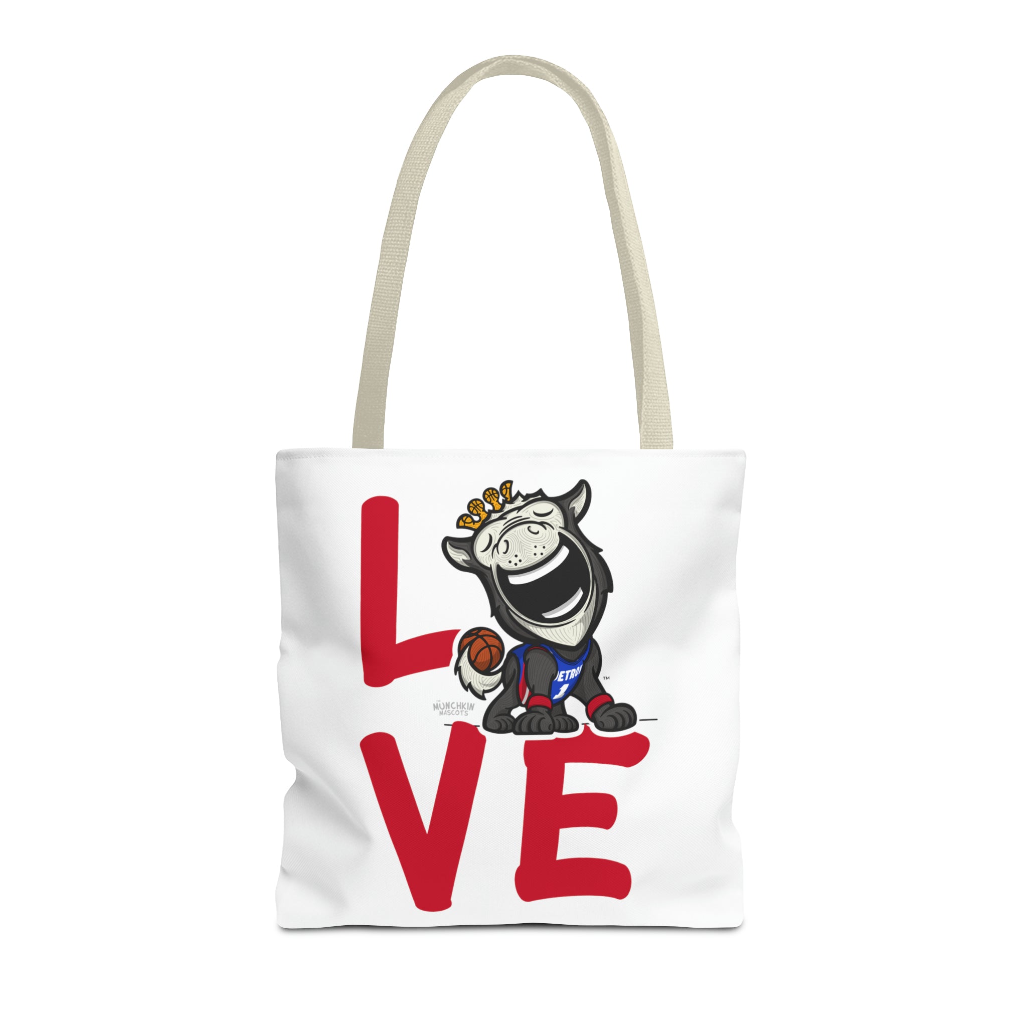 Tote Bag (AOP) - LOVE + Lets Go - Lil' Hooper DET Basketball