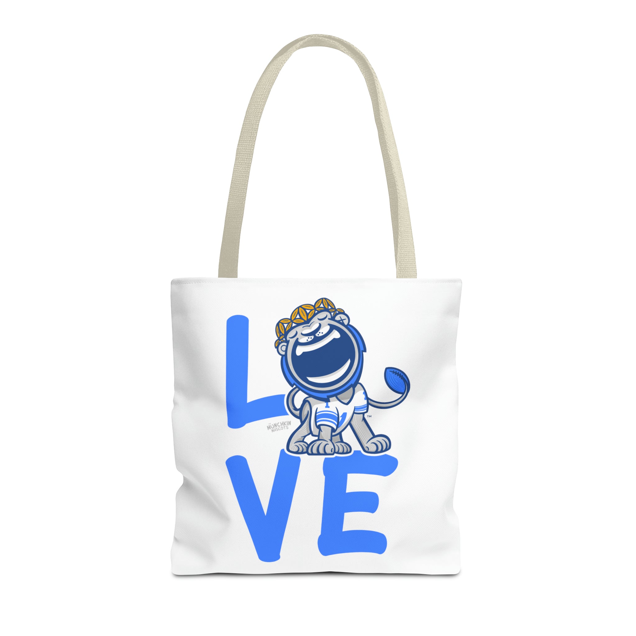 Tote Bag (AOP) - LOVE + Lets Go - Lil' Miss Roary DET Football