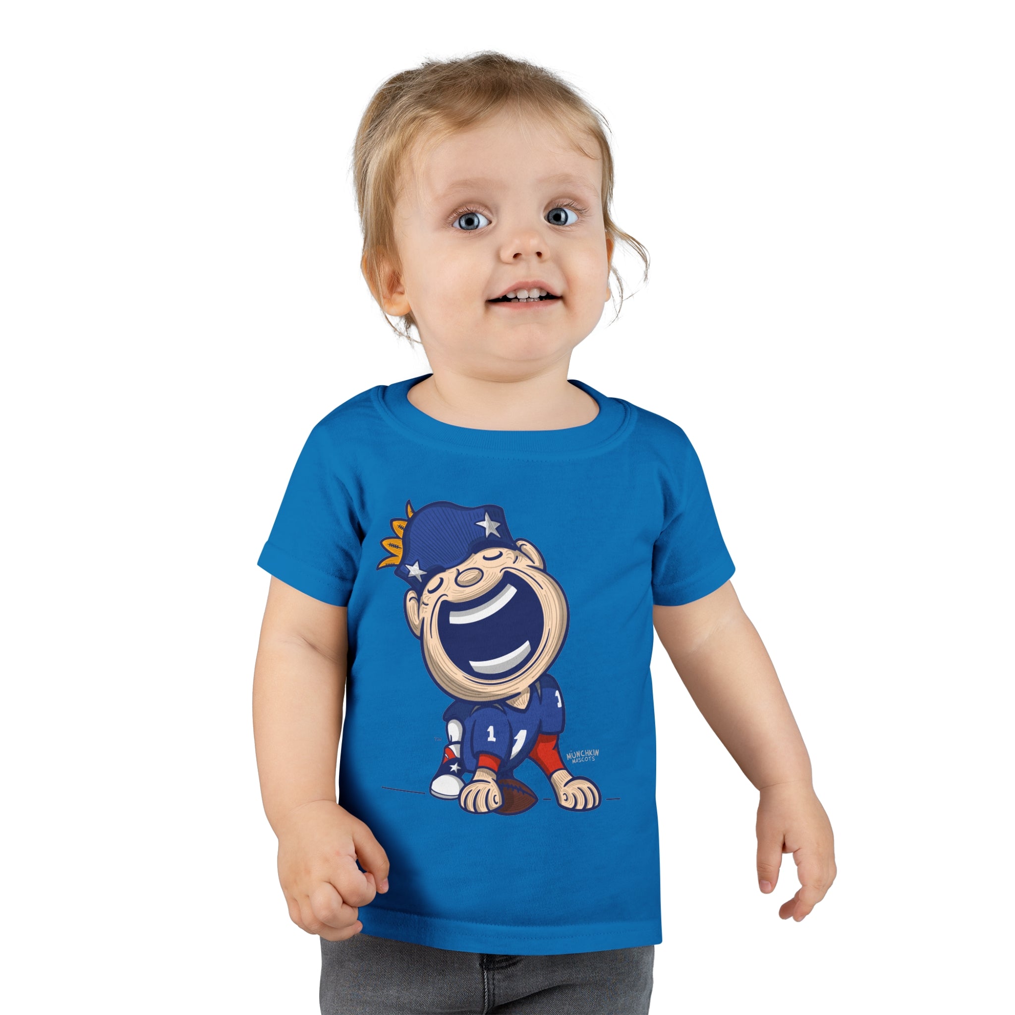 Toddler T-shirt - Blue Jersey - Lil' Pat NE Football