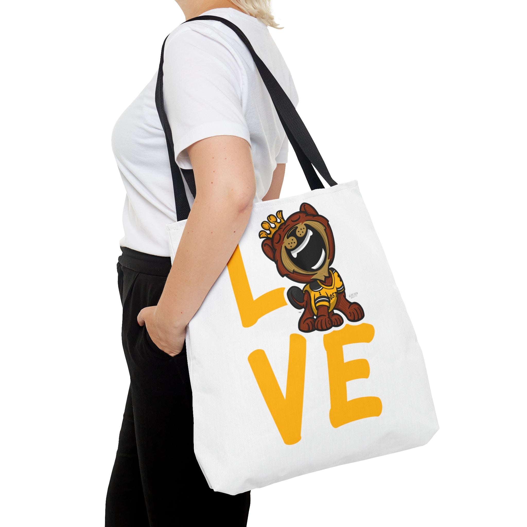 Tote Bag (AOP) - LOVE + Lets Go - Lil' Blades BOS Hockey