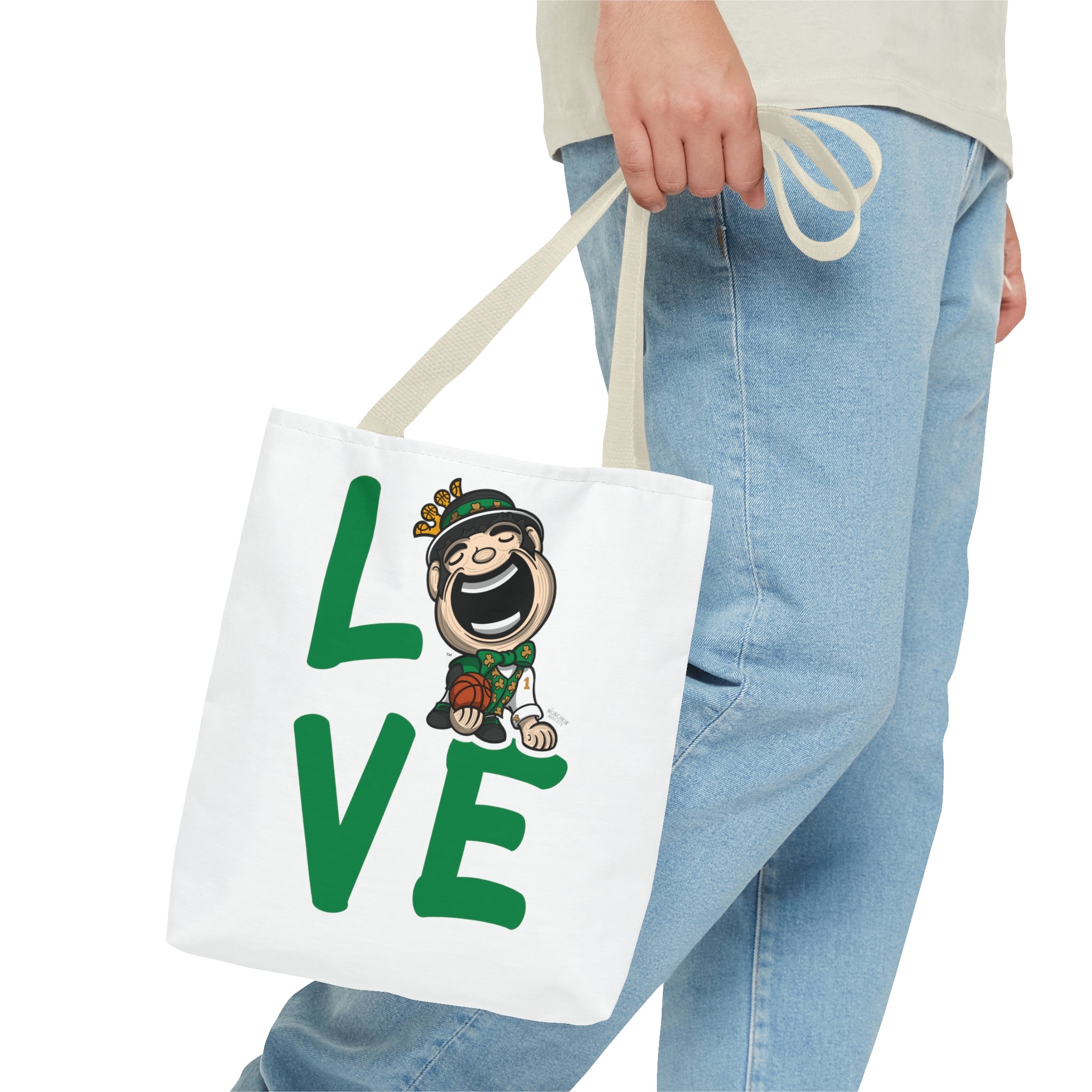 Tote Bag (AOP) - LOVE + Lets Go - Lil' Lucky BOS Basketball