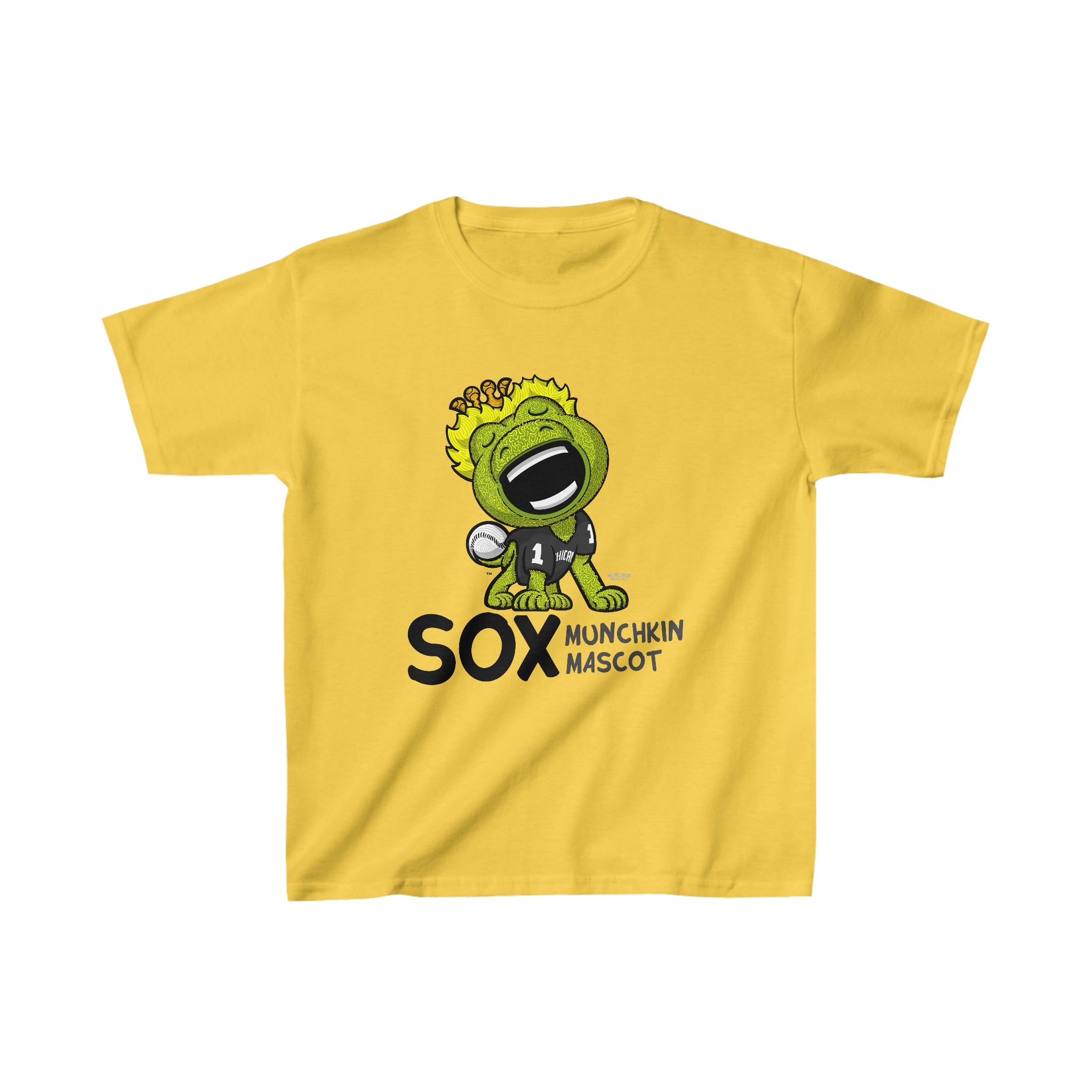 Kids Heavy Cotton™ Tee - Munchkin Mascot - Lil' Southpaw CHI Baseball