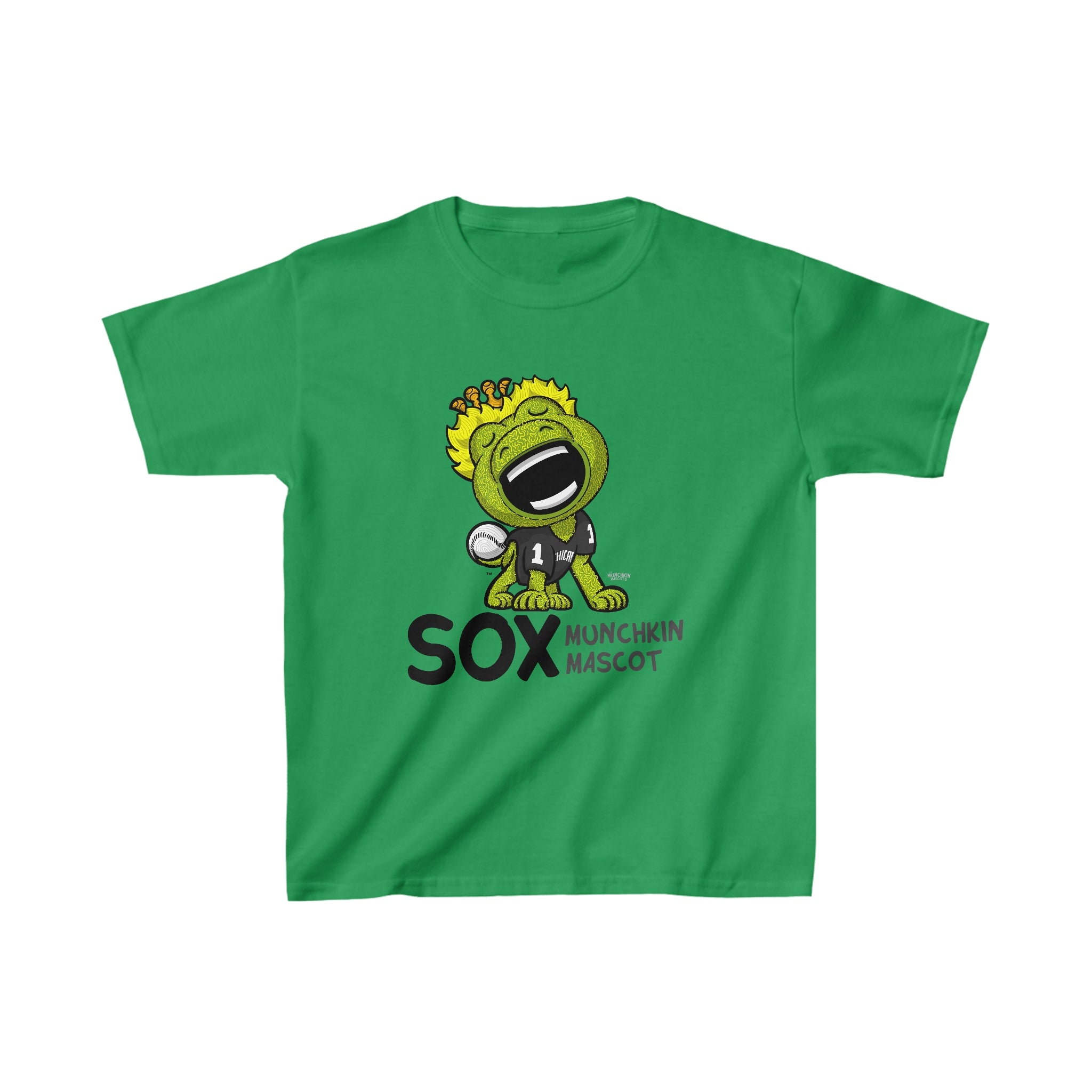 Kids Heavy Cotton™ Tee - Munchkin Mascot - Lil' Southpaw CHI Baseball