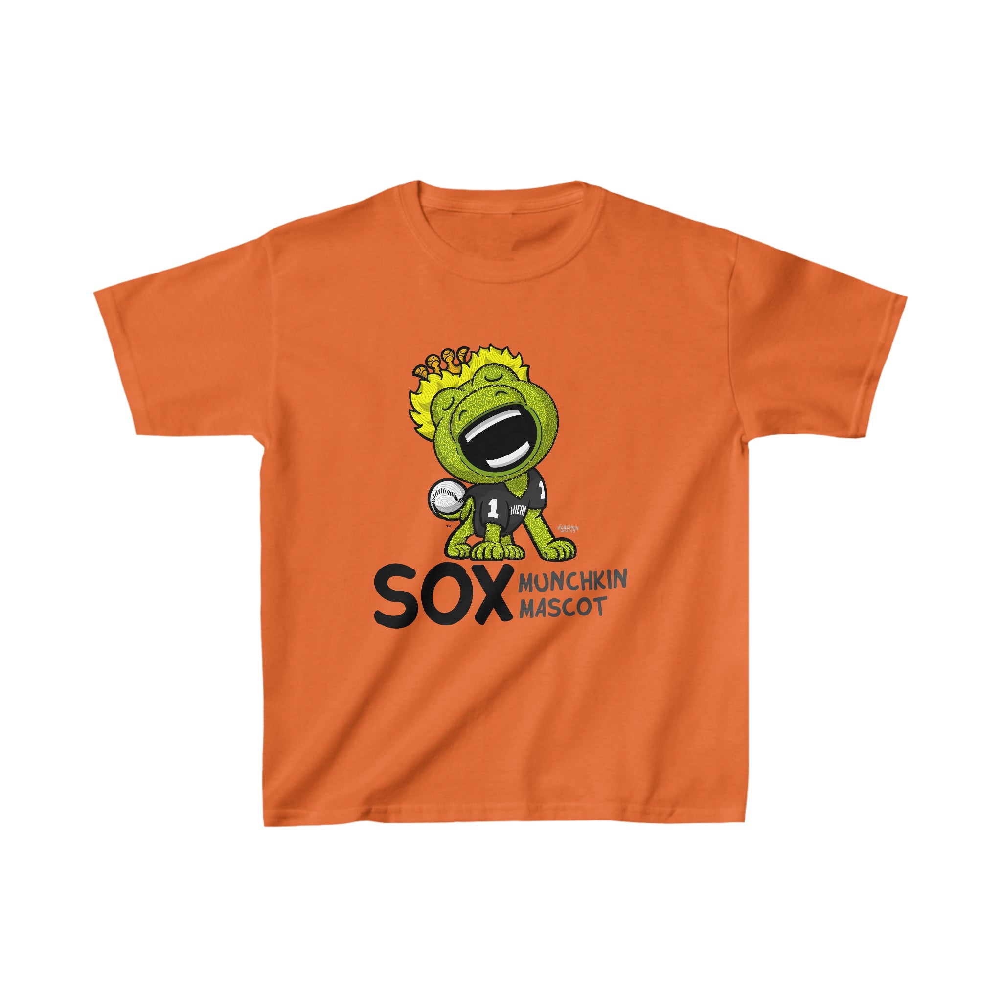 Kids Heavy Cotton™ Tee - Munchkin Mascot - Lil' Southpaw CHI Baseball