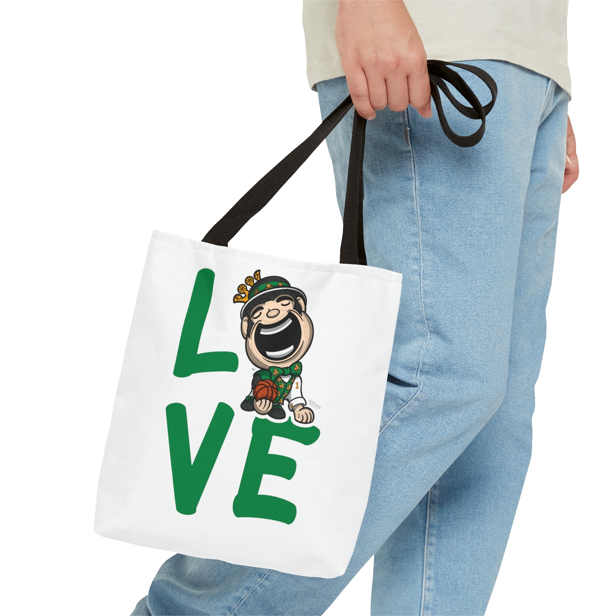 Tote Bag (AOP) - LOVE + Lets Go - Lil' Lucky BOS Basketball