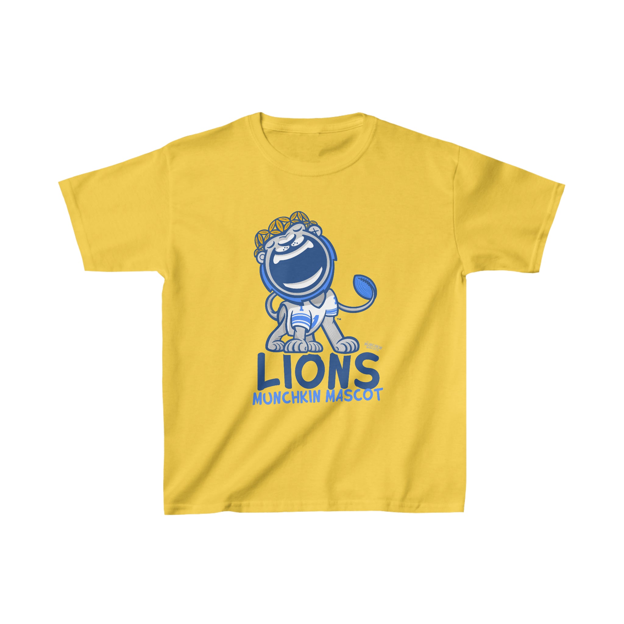 Kids Heavy Cotton™ Tee - Munchkin Mascot - Lil' Miss Roary DET Football