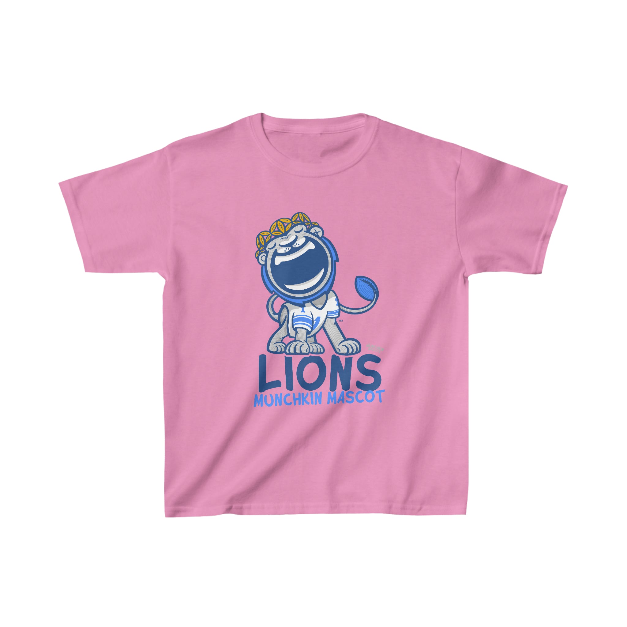 Kids Heavy Cotton™ Tee - Munchkin Mascot - Lil' Miss Roary DET Football