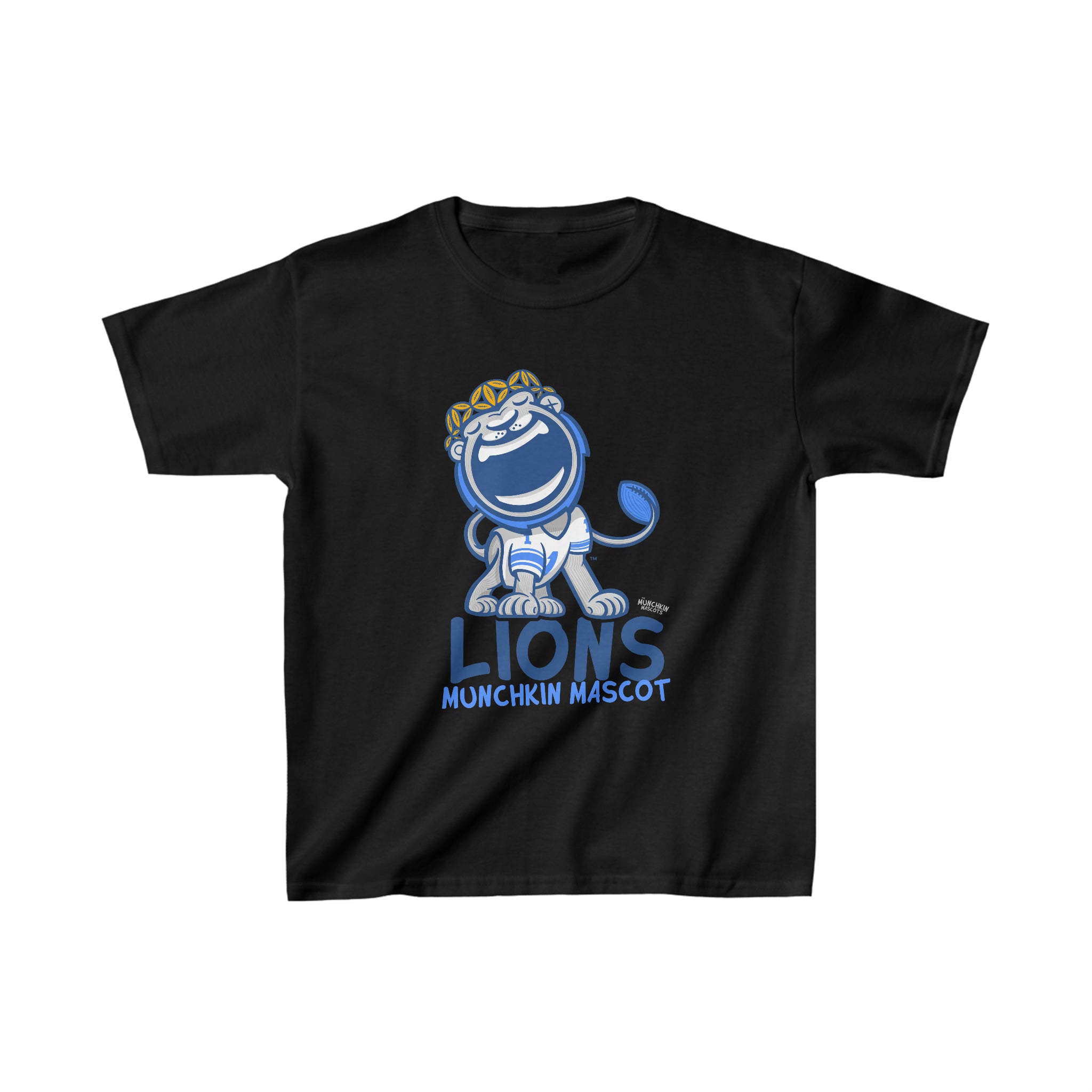 Kids Heavy Cotton™ Tee - Munchkin Mascot - Lil' Miss Roary DET Football