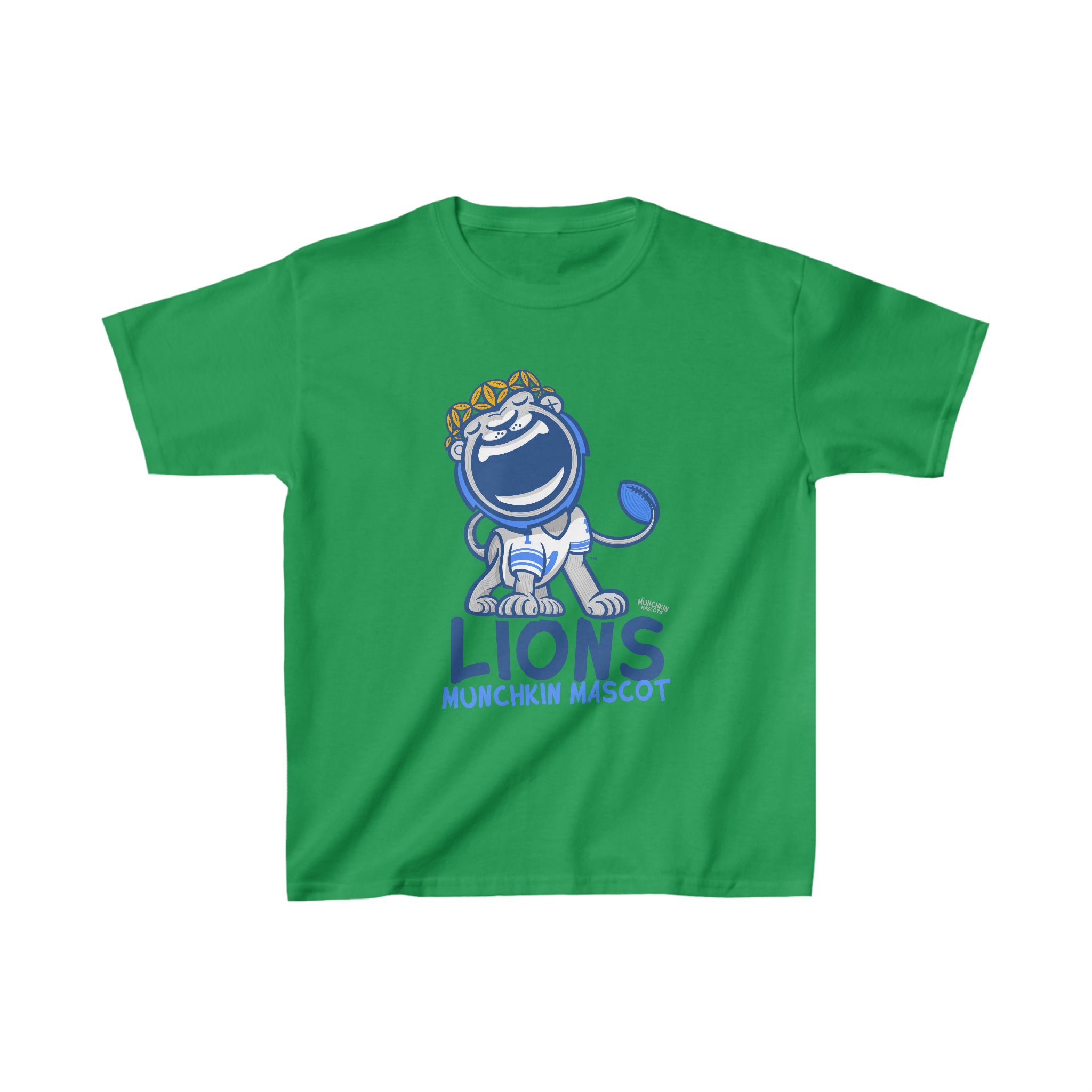 Kids Heavy Cotton™ Tee - Munchkin Mascot - Lil' Miss Roary DET Football