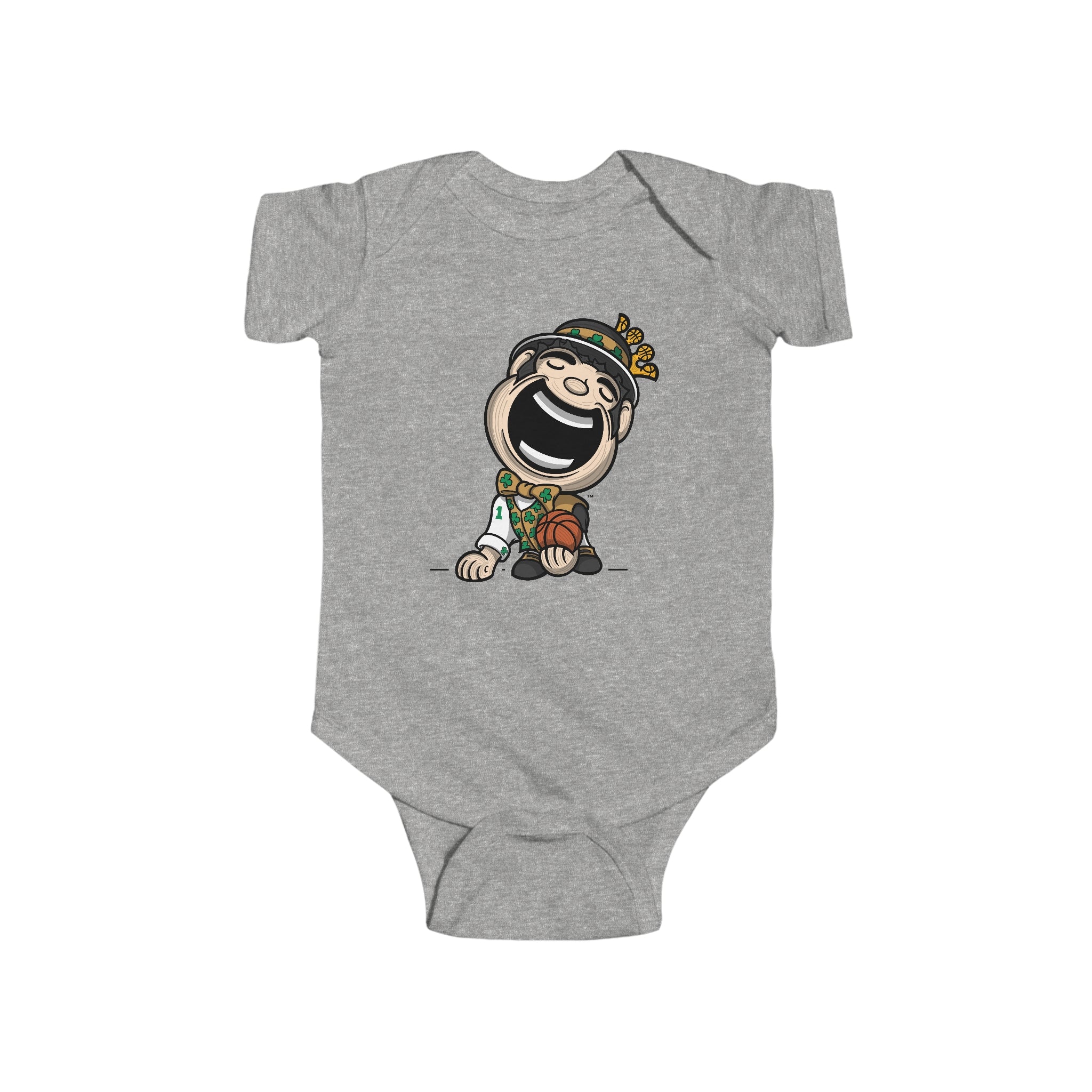 Infant Fine Jersey Bodysuit - Gold Vest - Lil' Lucky BOS Basketball