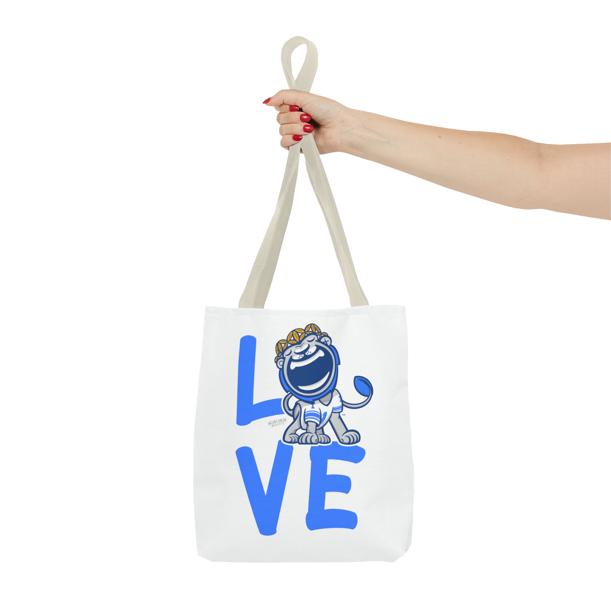 Tote Bag (AOP) - LOVE + Lets Go - Lil' Miss Roary DET Football