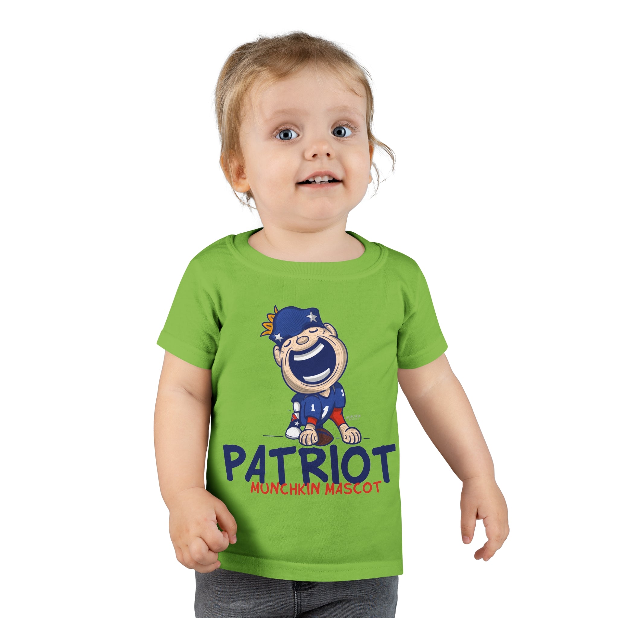 Toddler T-shirt - Munchkin Mascot - Lil' Pat NE Football