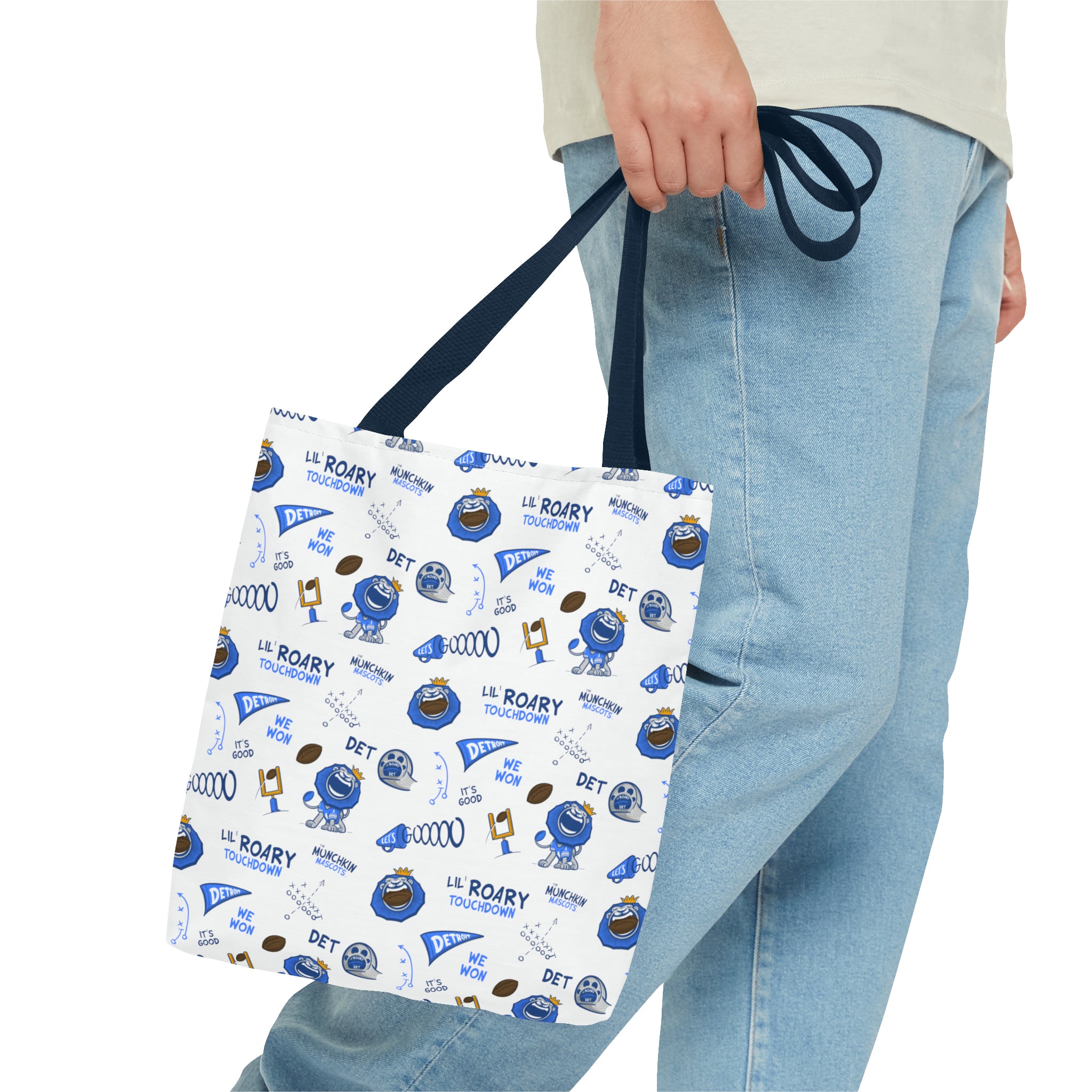 Tote Bag (AOP) - Pattern - Lil' Roary DET Football