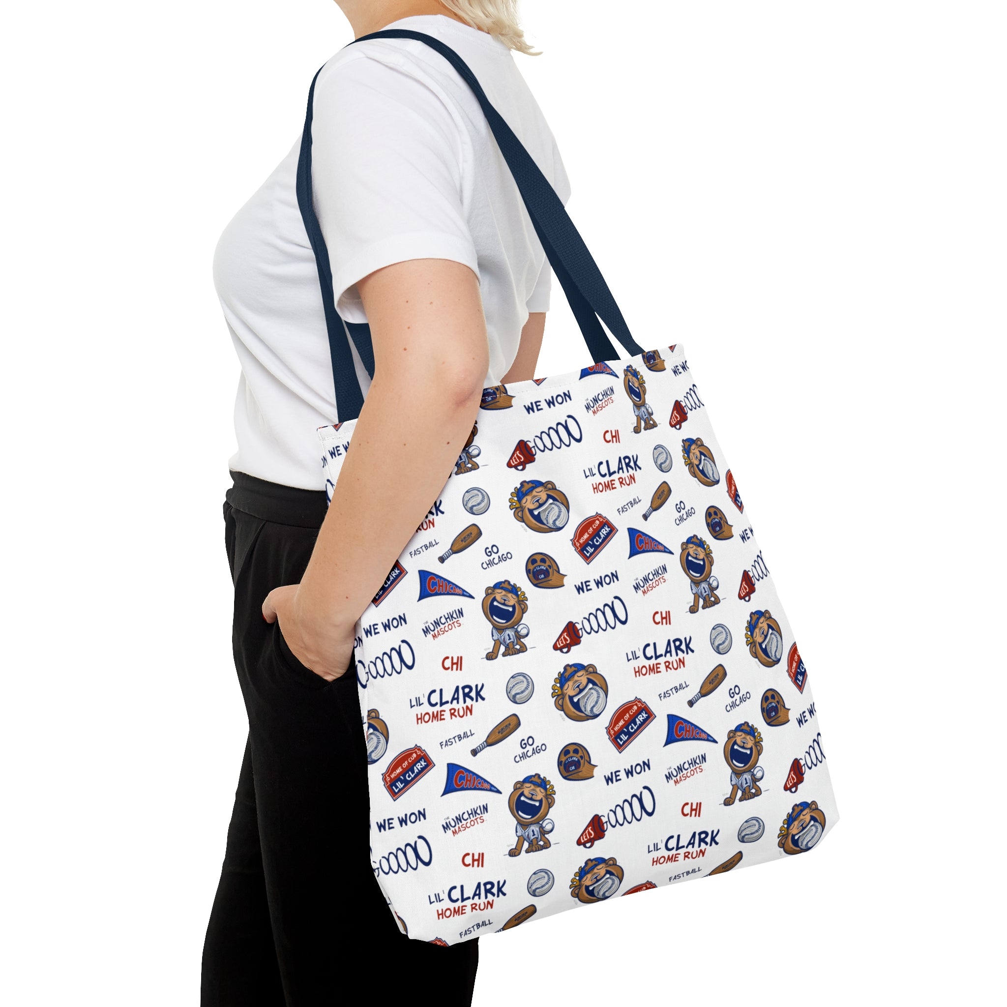 Tote Bag (AOP) - Pattern - Lil' Clark CHI Baseball