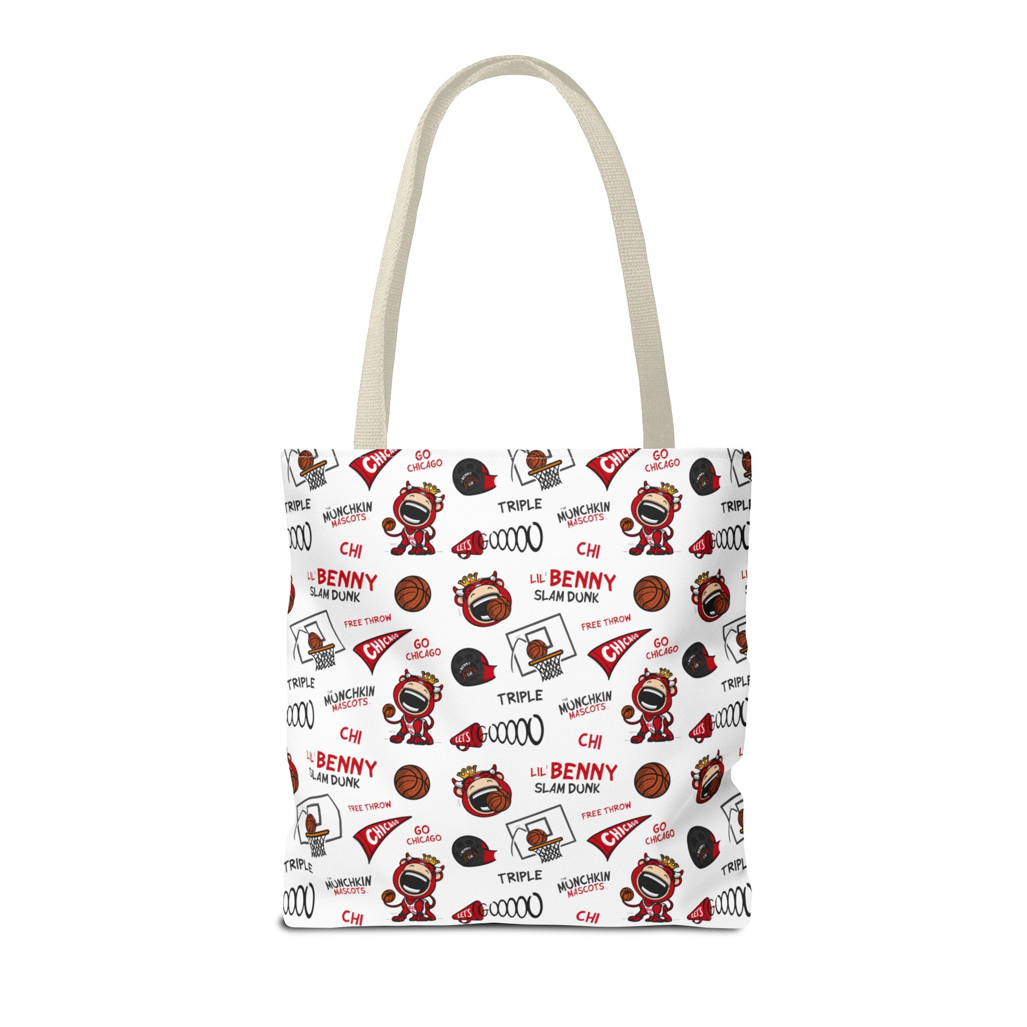 Tote Bag (AOP) - Pattern - Lil' Benny CHI Basketball