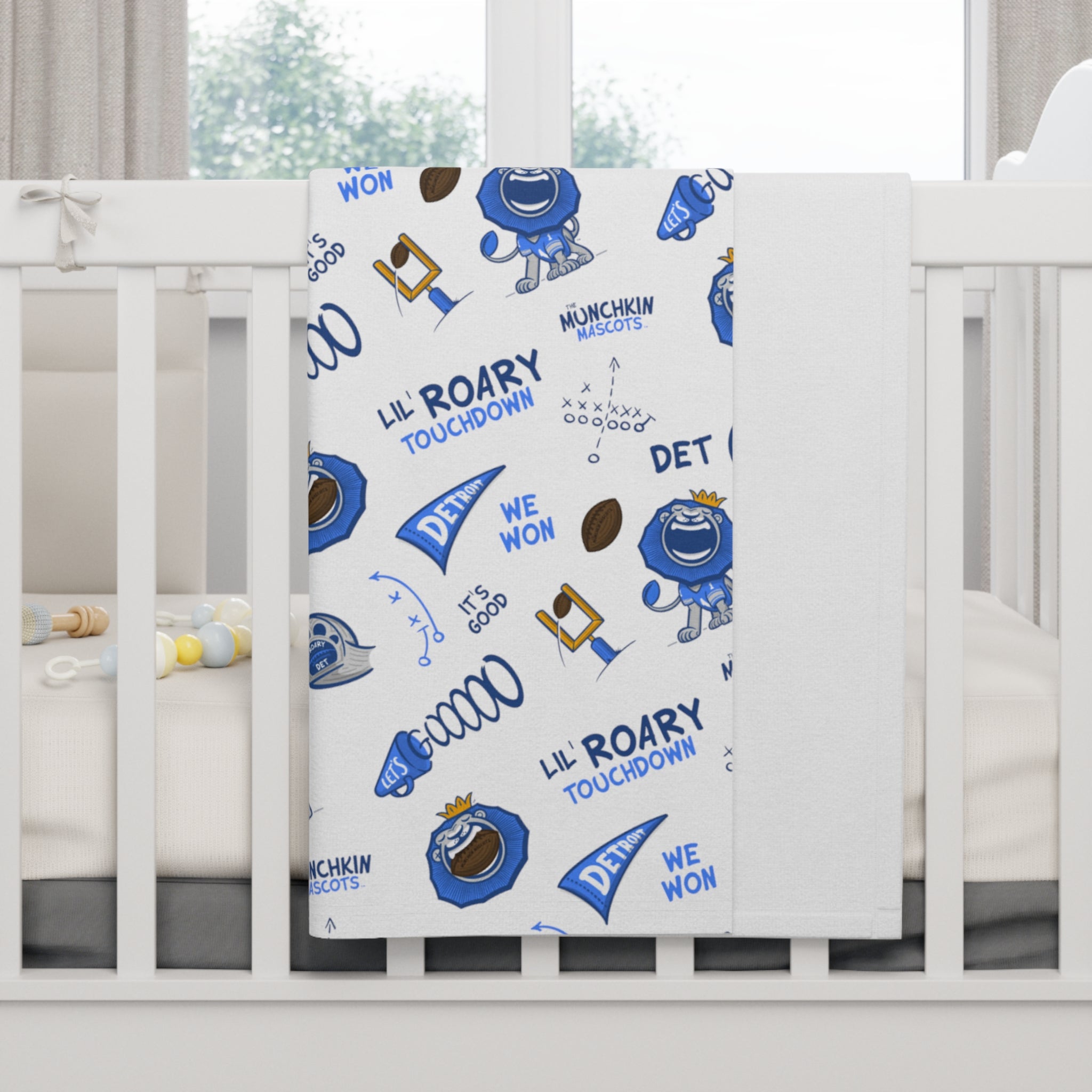 Soft Fleece Baby Blanket - Pattern - Lil' Roary DET Football