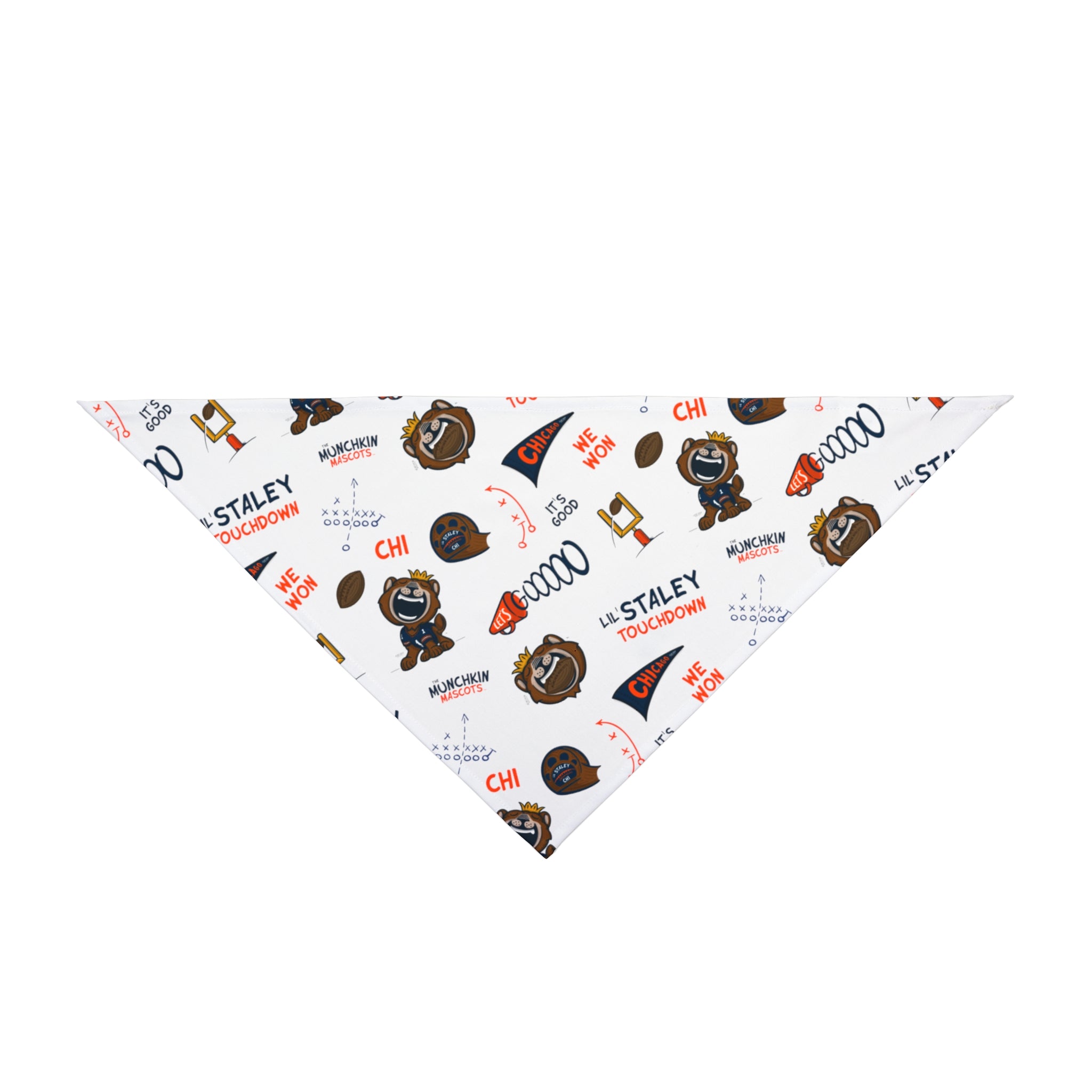 Pet Bandana - Pattern - Lil' Staley CHI Football