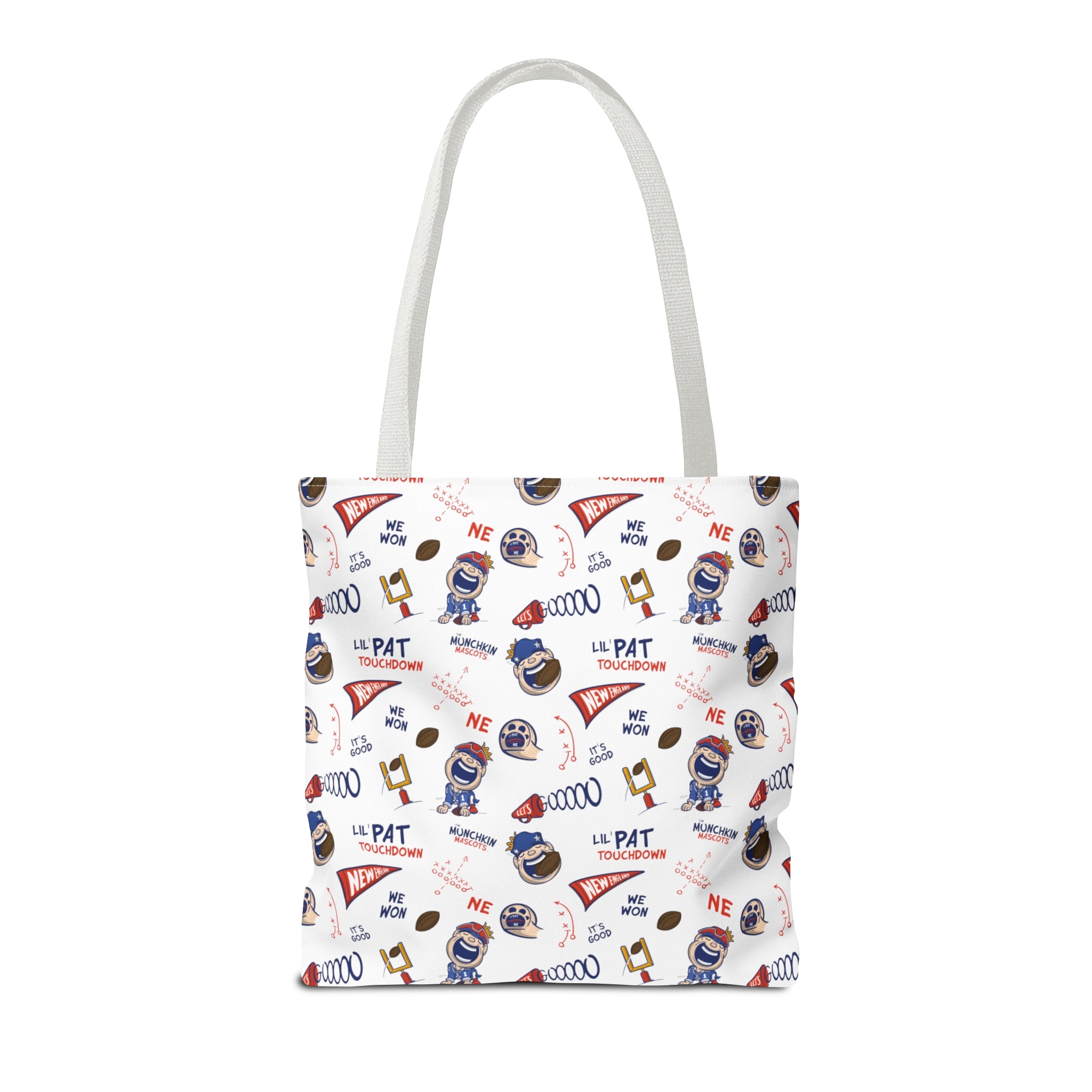 Tote Bag (AOP) - Pattern - Lil' Pat NE Football