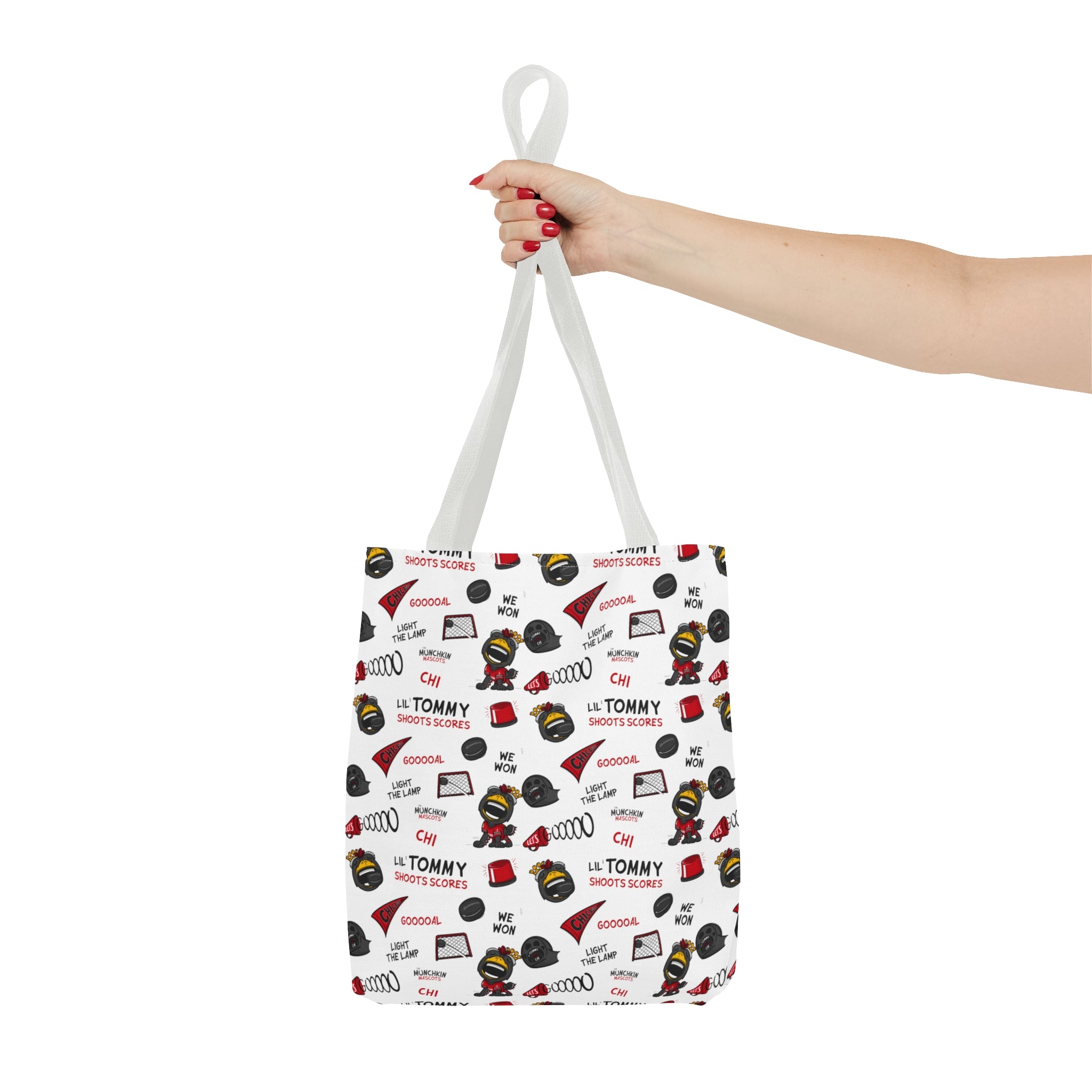 Tote Bag (AOP) - Pattern - Lil' Tommy CHI Hockey