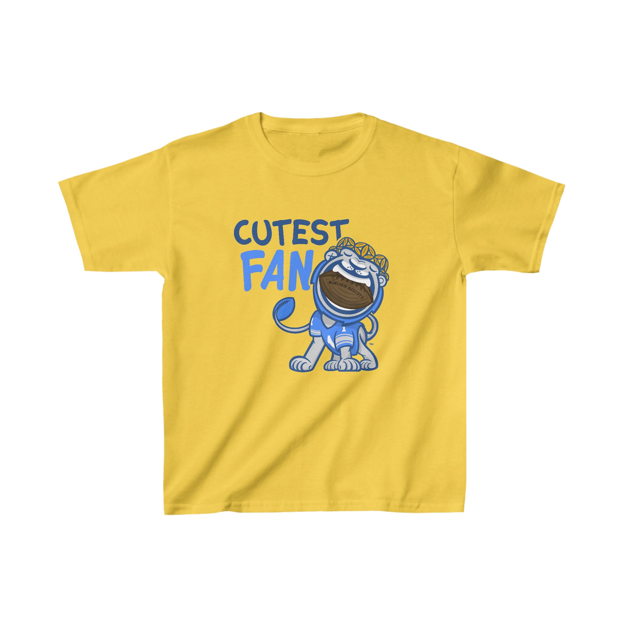 Kids Heavy Cotton™ Tee - Cutest Fan - Lil' Miss Roary DET Football