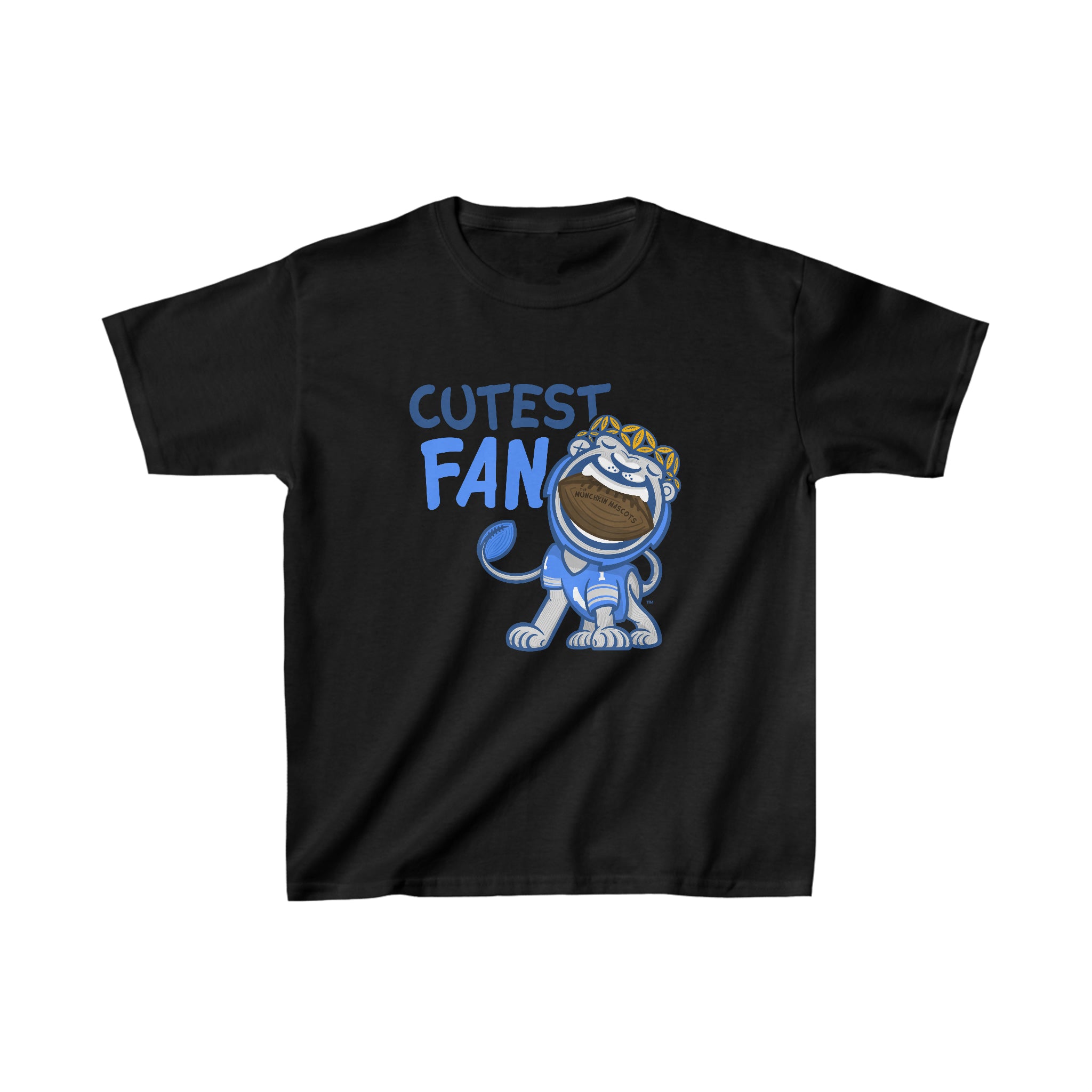 Kids Heavy Cotton™ Tee - Cutest Fan - Lil' Miss Roary DET Football