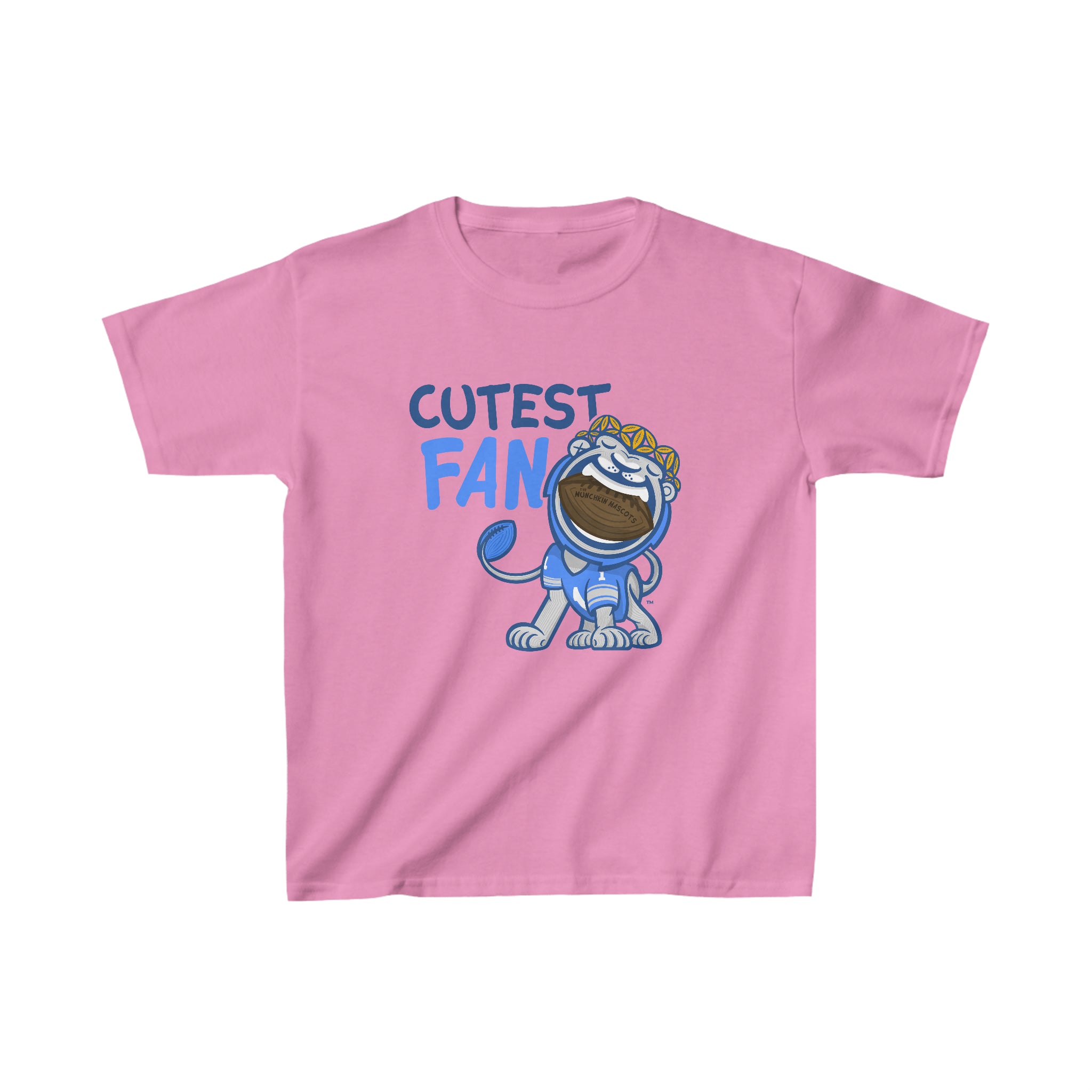 Kids Heavy Cotton™ Tee - Cutest Fan - Lil' Miss Roary DET Football