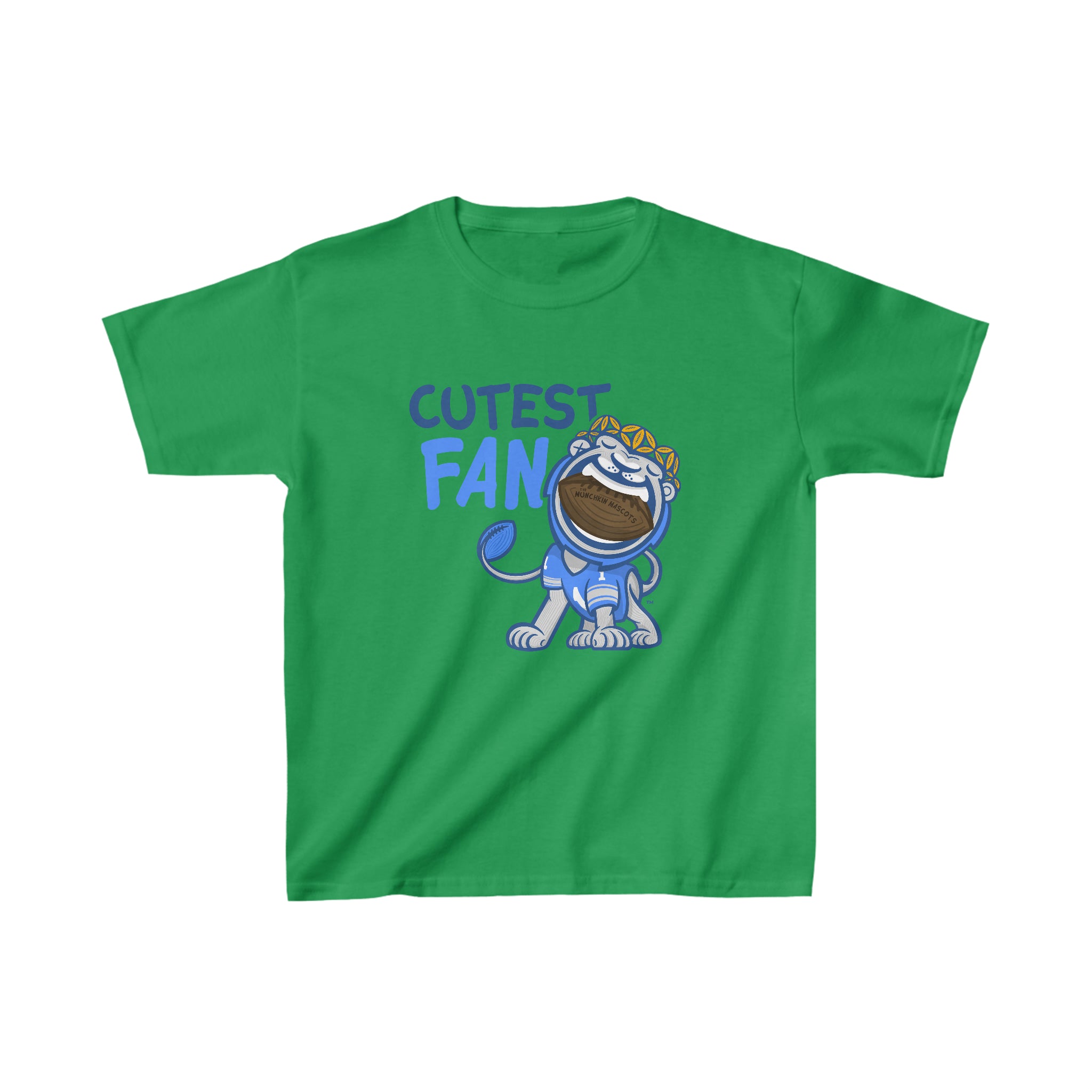 Kids Heavy Cotton™ Tee - Cutest Fan - Lil' Miss Roary DET Football