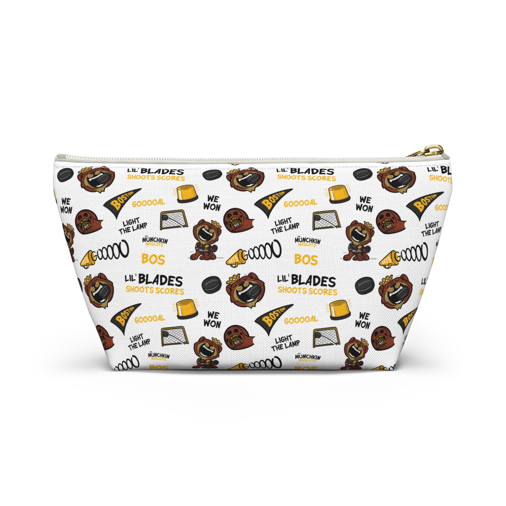 Boston Hockey Accessory Pouch Lil' Blades Themed | Hand-Drawn Art | Gifts for Kids