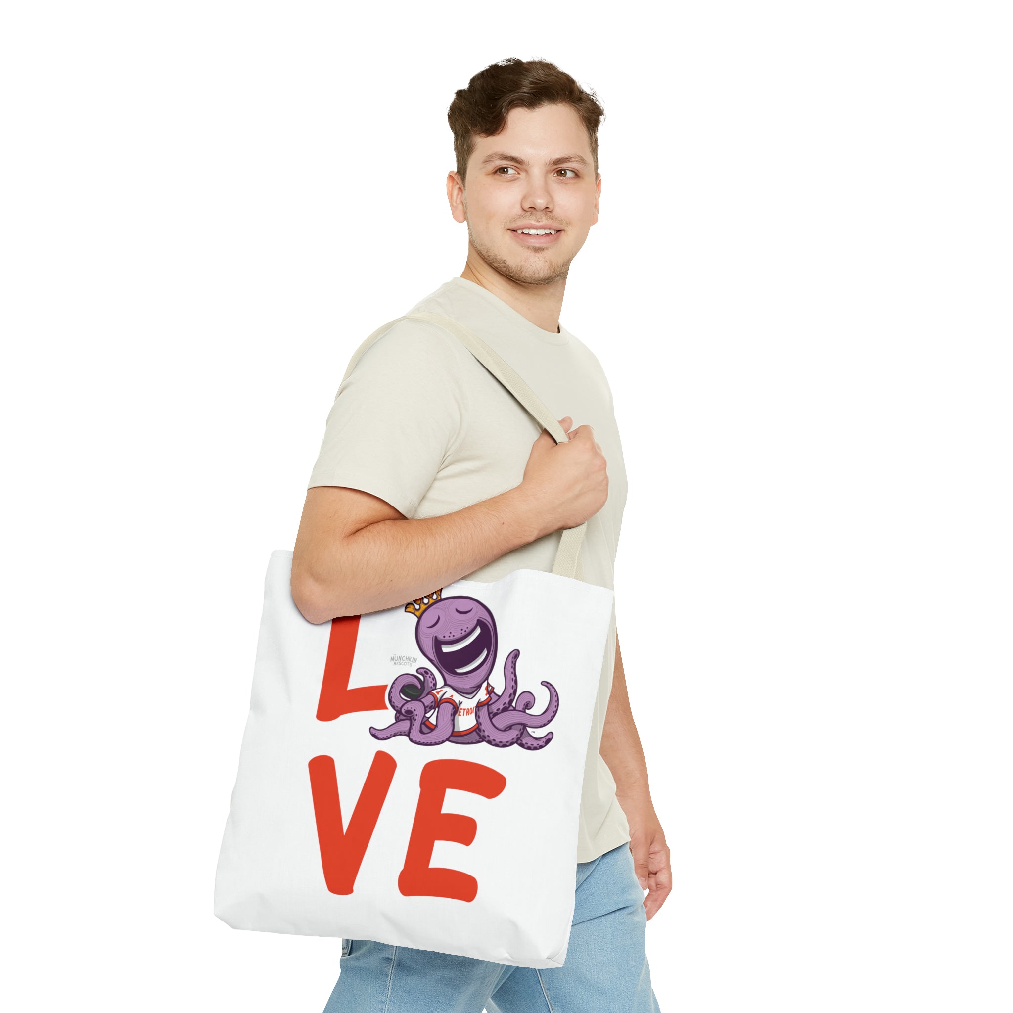 Tote Bag (AOP) - LOVE + Lets Go - Lil' Stanley DET Hockey