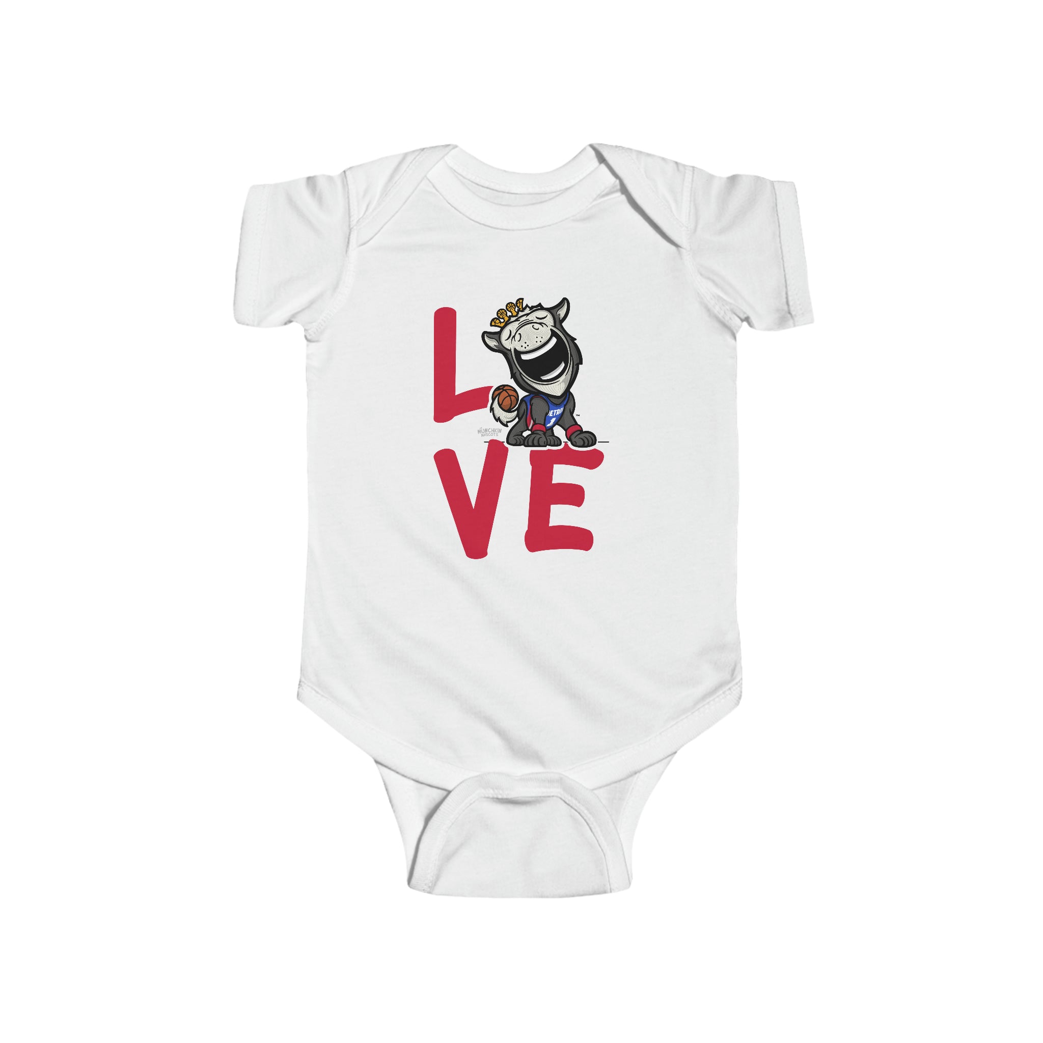 Infant Fine Jersey Bodysuit - LOVE - Lil' Hooper DET Basketball