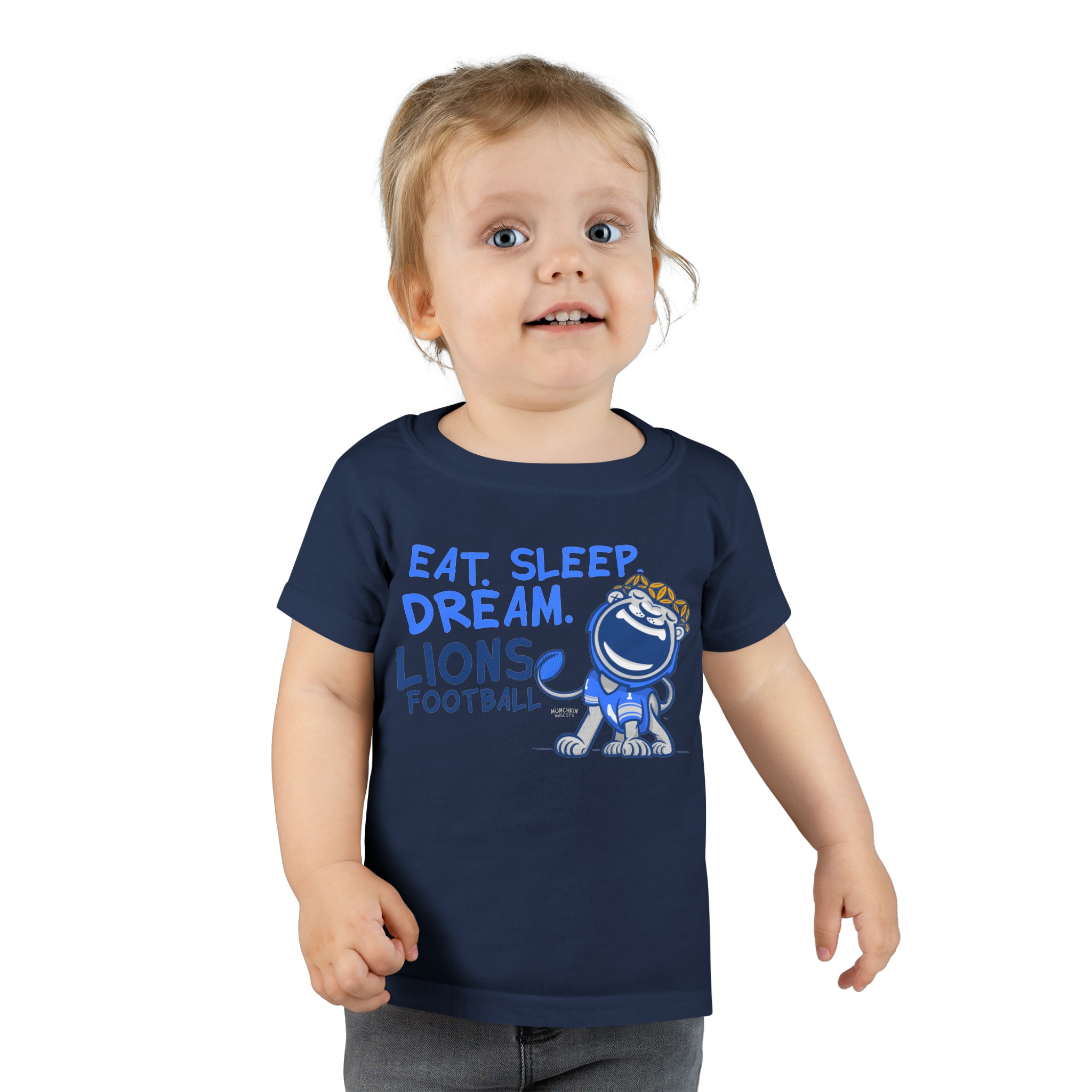 Toddler T-shirt - Eat Sleep Dream - Lil' Miss Roary DET Football