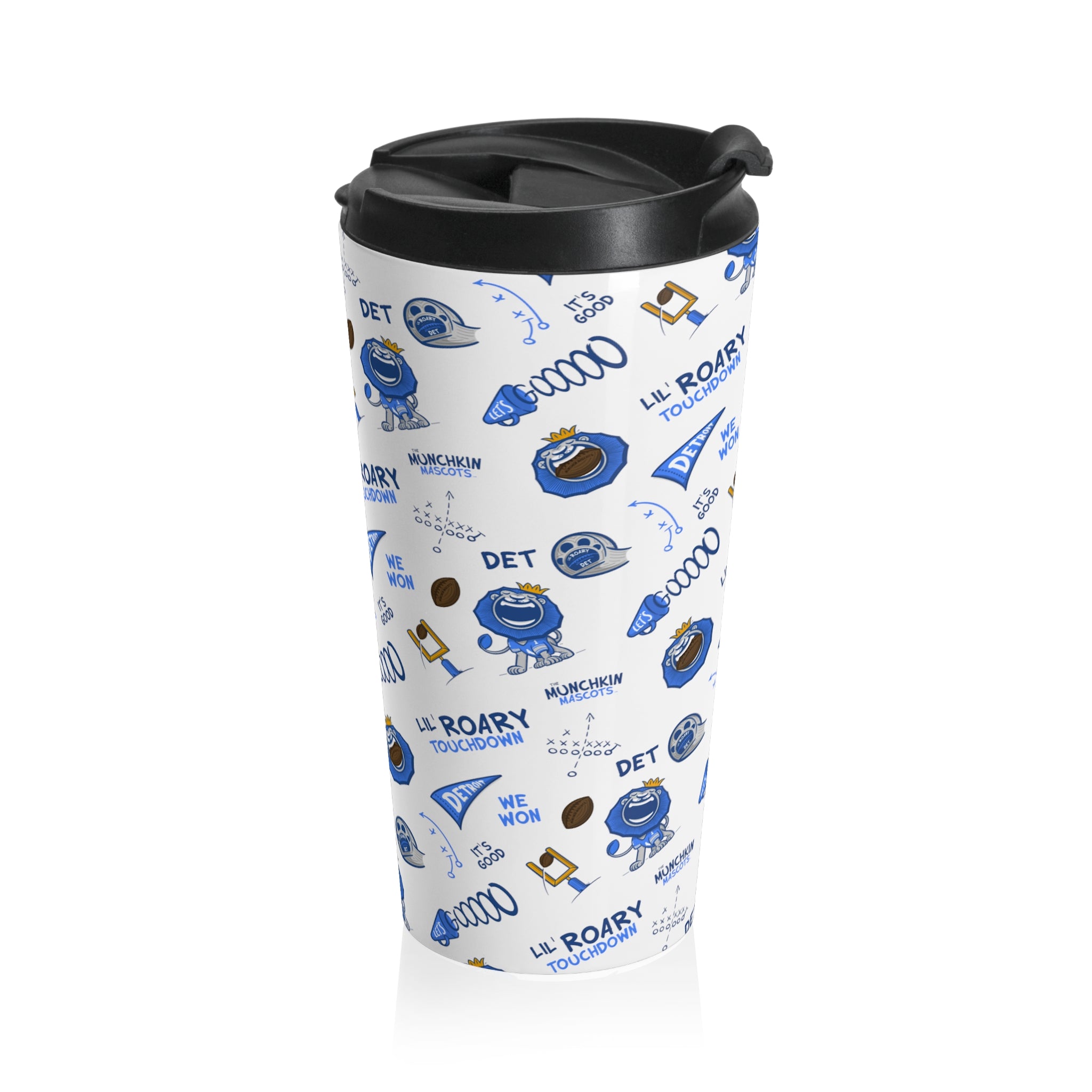 Stainless Steel Travel Mug - Lil' Roary DET Football