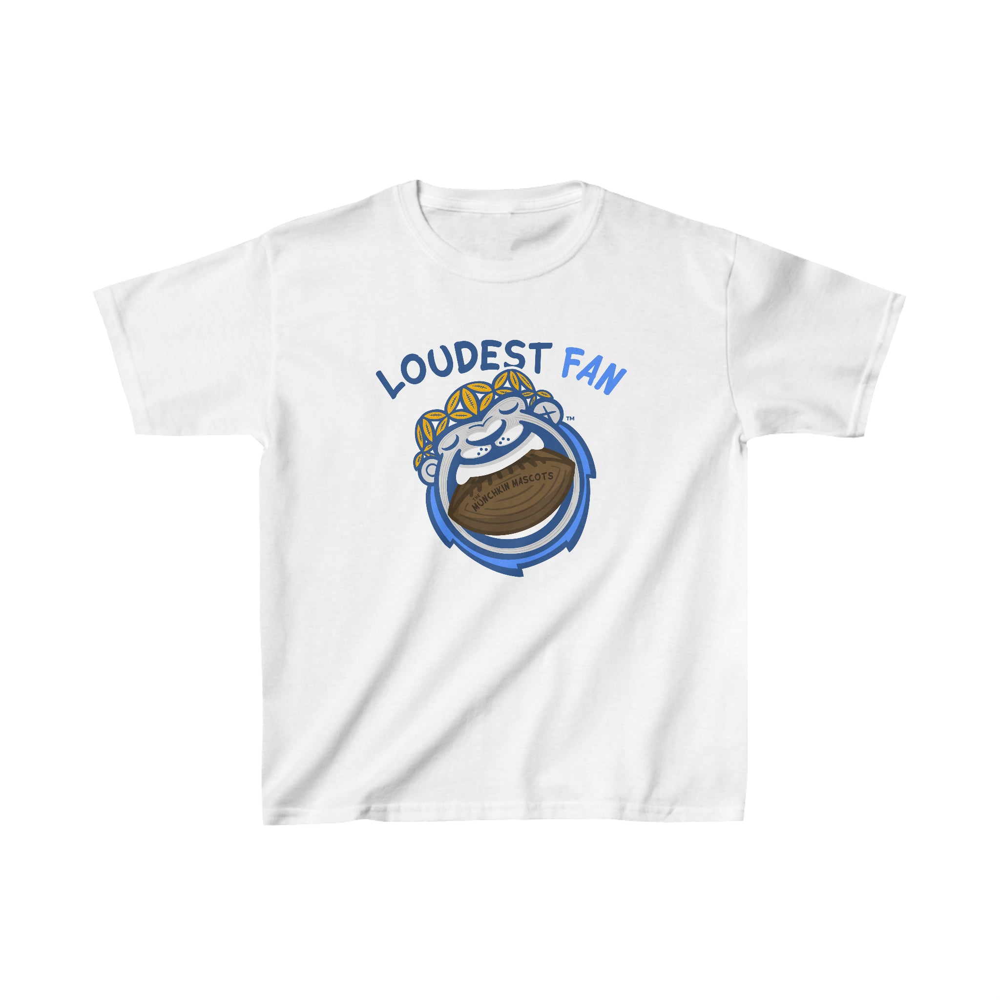 Kids Heavy Cotton™ Tee - Loudest Fan - Lil' Miss Roary DET Football