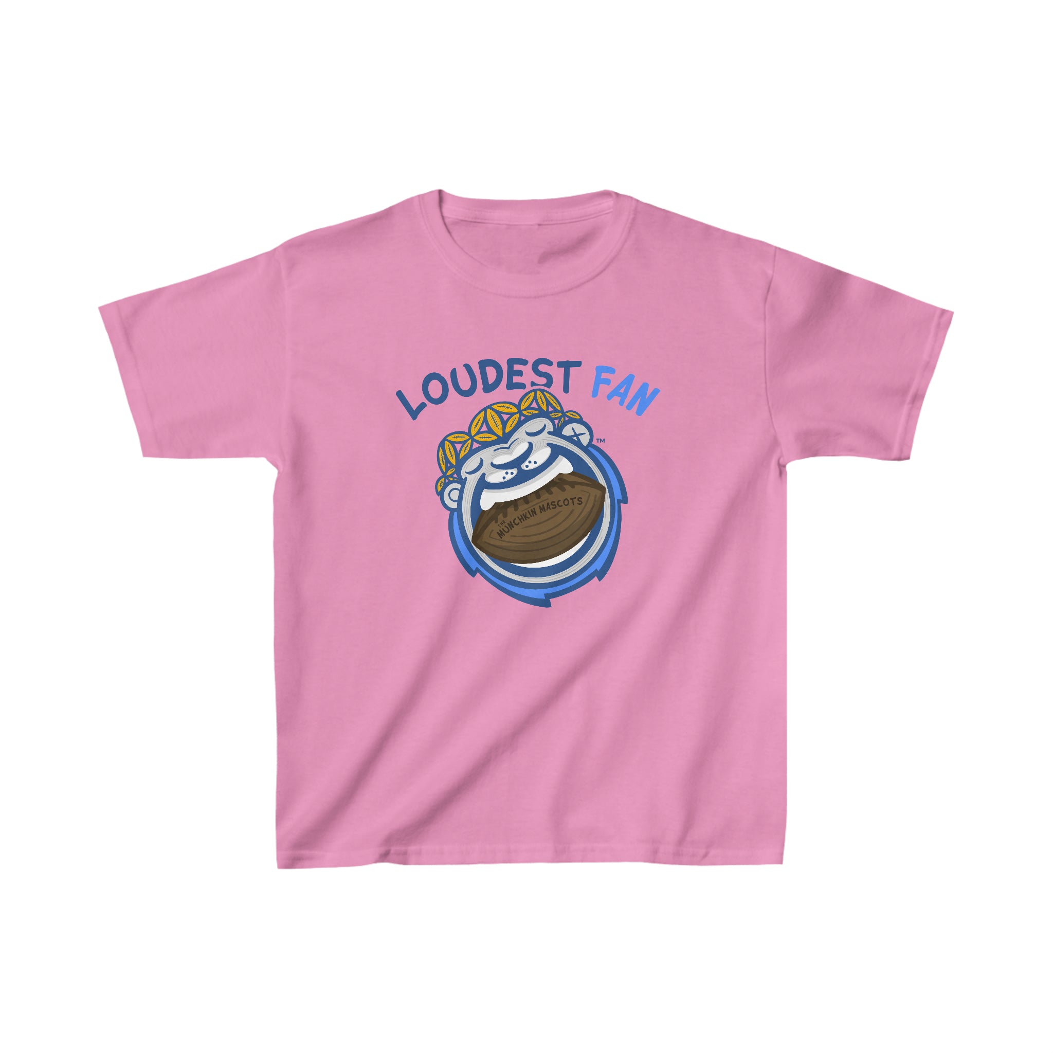 Kids Heavy Cotton™ Tee - Loudest Fan - Lil' Miss Roary DET Football