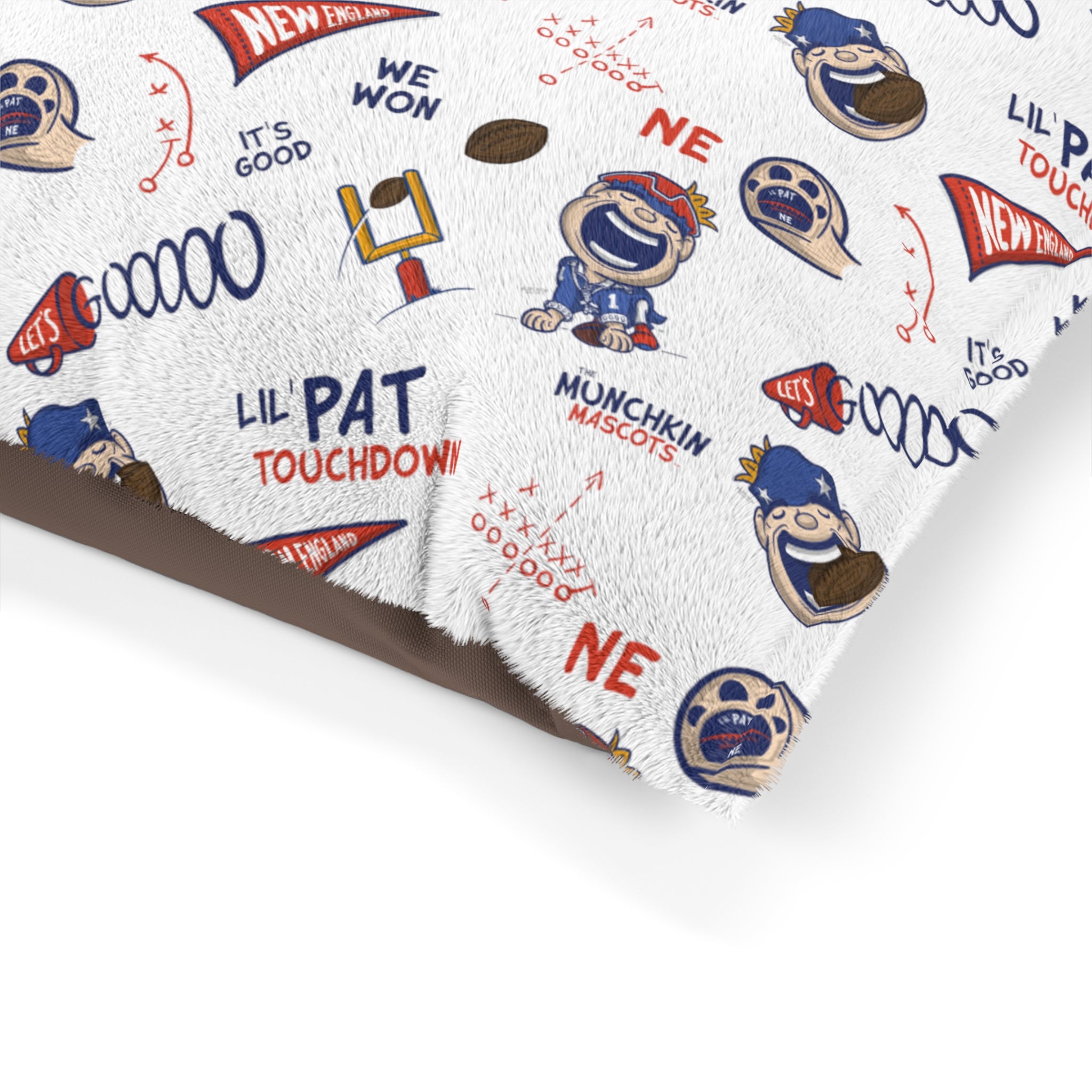 Pet Bed - Lets Go + Pattern - Lil' Pat NE Football